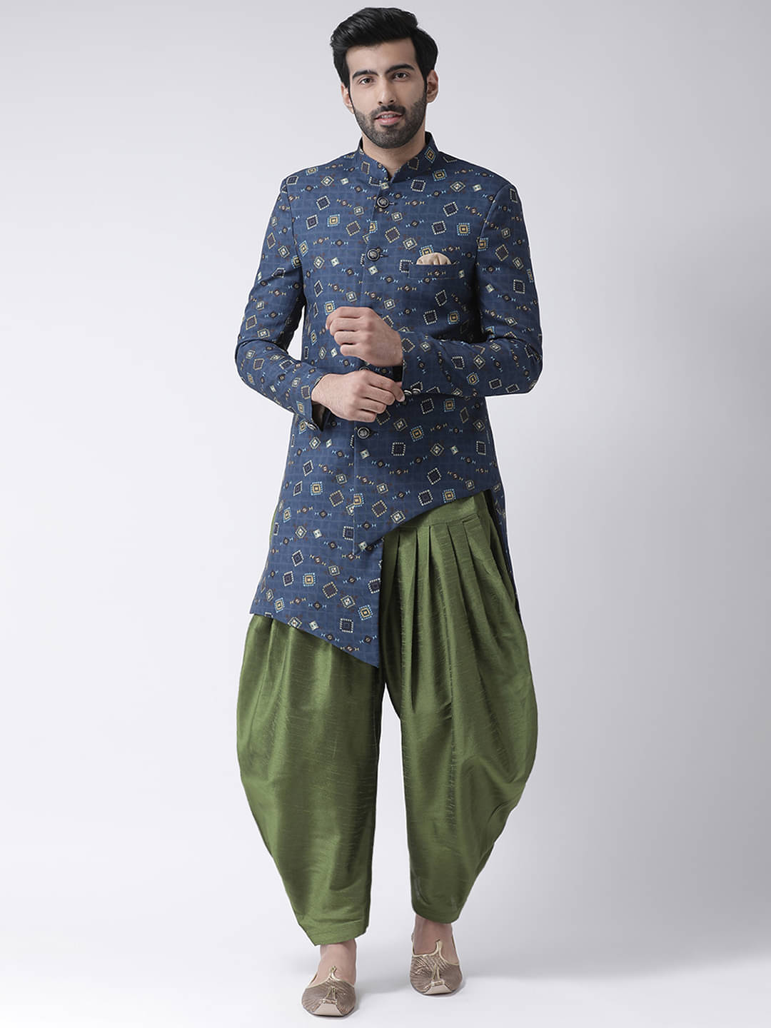     			Hangup Multi Viscose Regular Fit Men's Kurta Pyjama Set ( Pack of 1 )