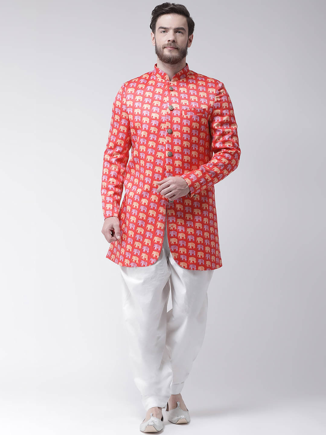     			Hangup Red Viscose Regular Fit Men's Kurta Pyjama Set ( Pack of 1 )