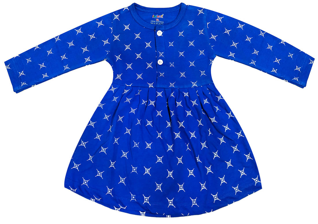     			INFANT Pack of 1 Baby Girls Cotton Dress ( Blue )