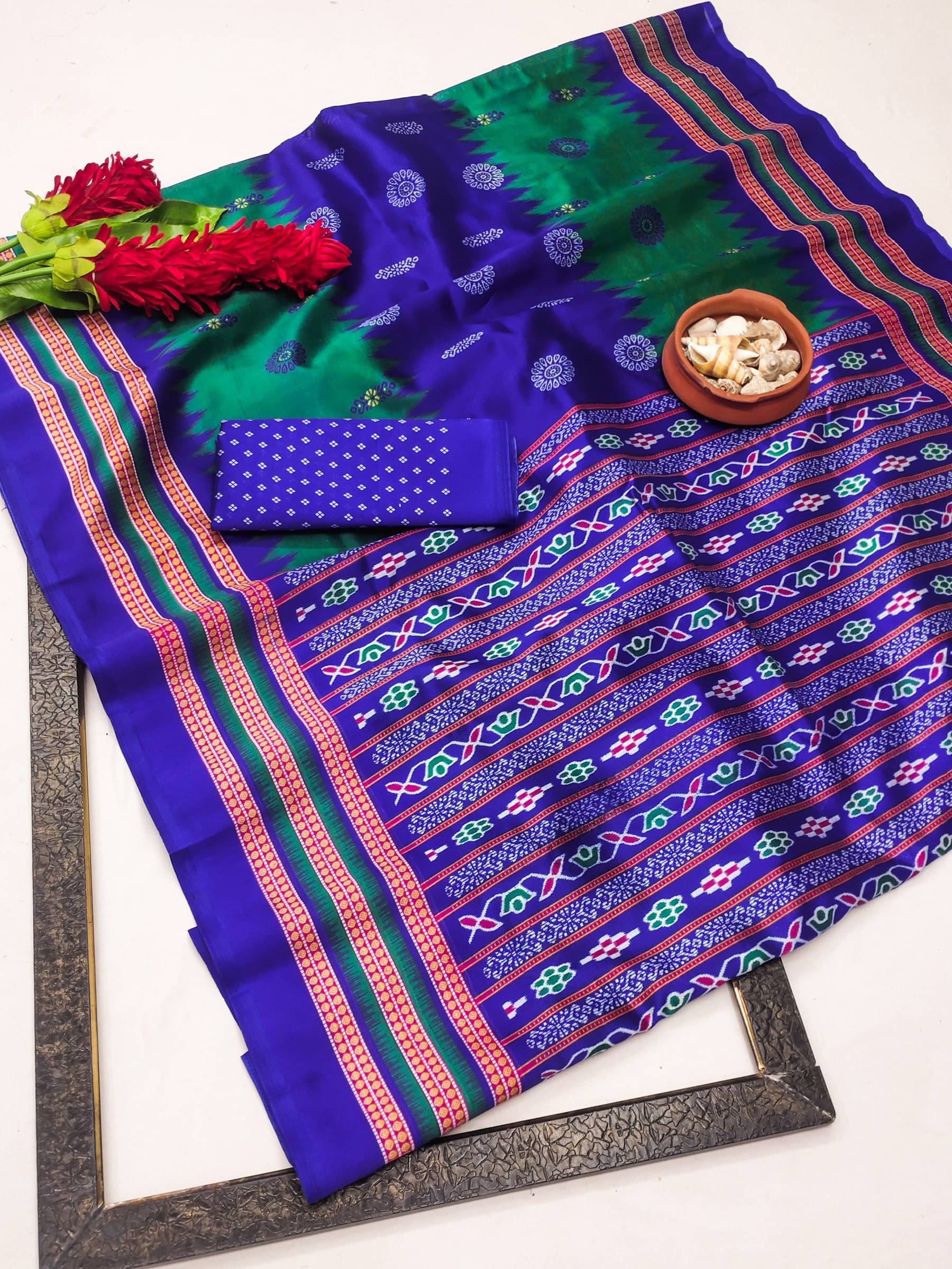 Kanooda Prints Art Silk Printed Saree With Unstitched Blouse Piece ( Purple )     			Kanooda Prints Art Silk Printed Saree With Unstitched Blouse Piece ( Purple )