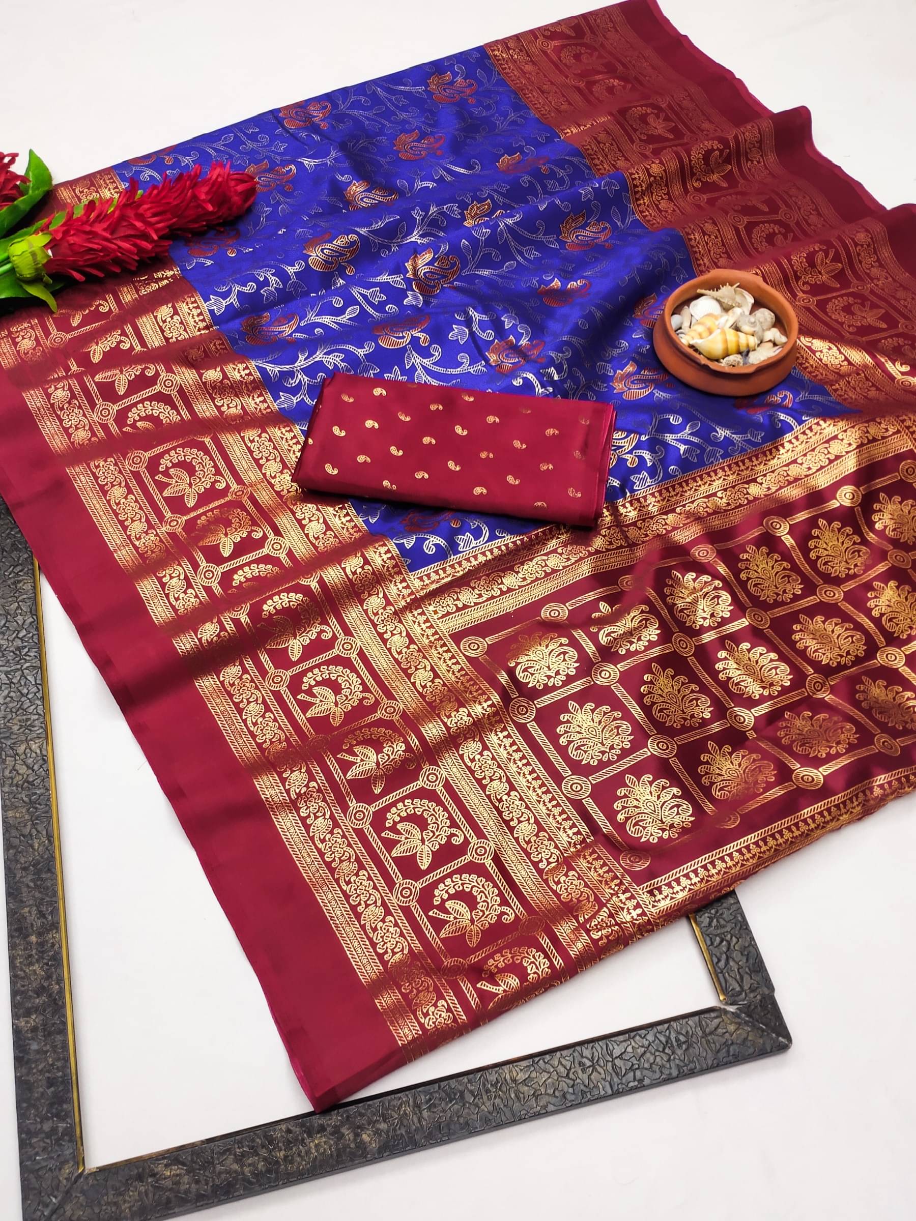 Kanooda Prints Art Silk Printed Saree With Unstitched Blouse Piece ( Multicolor ) Kanooda Prints Art Silk Printed Saree With Unstitched Blouse Piece ( Multicolor )