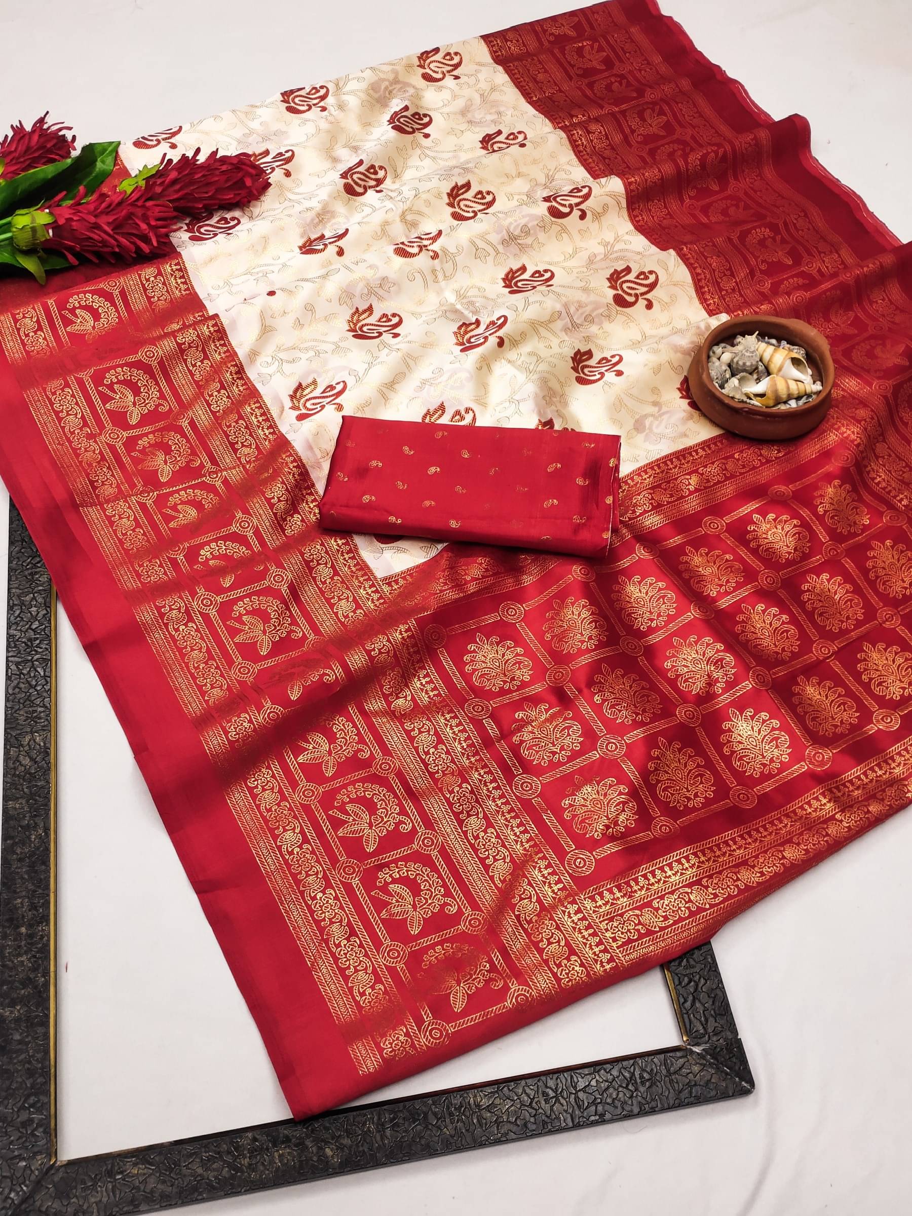 Kanooda Prints Art Silk Printed Saree With Unstitched Blouse Piece ( Multicolor ) Kanooda Prints Art Silk Printed Saree With Unstitched Blouse Piece ( Multicolor )