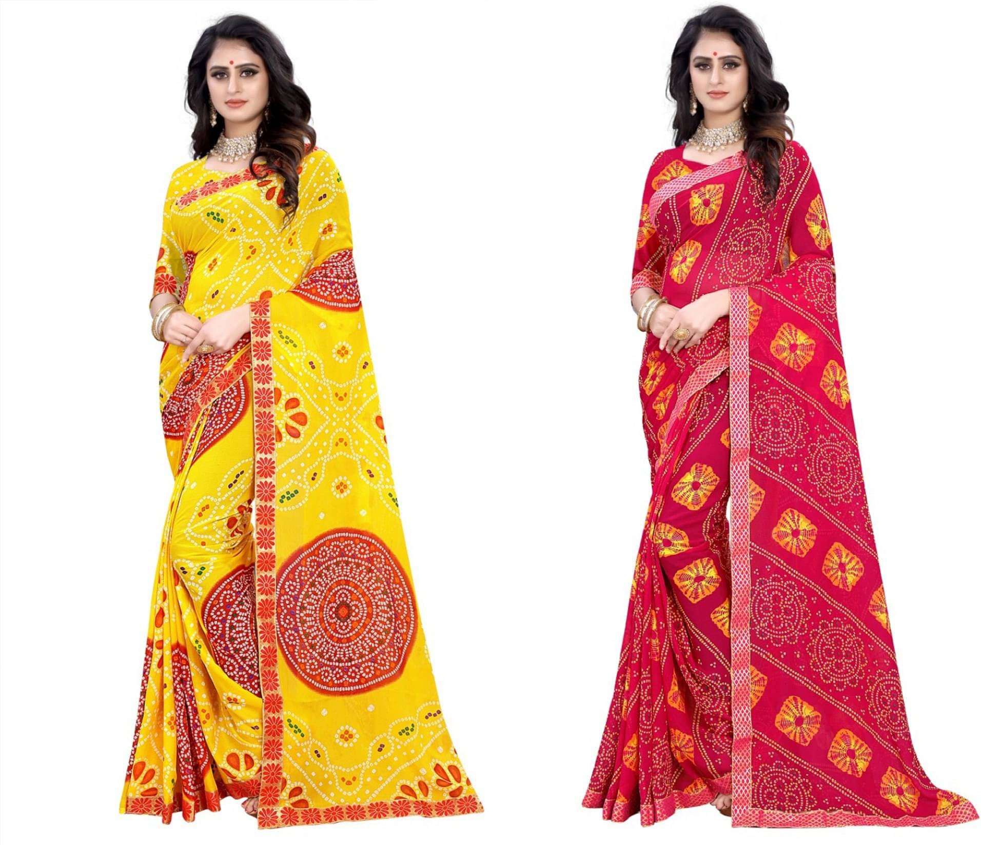 Kanooda Prints Georgette Printed Saree With Unstitched Blouse Piece ( Multicolor ) Kanooda Prints Georgette Printed Saree With Unstitched Blouse Piece ( Multicolor )