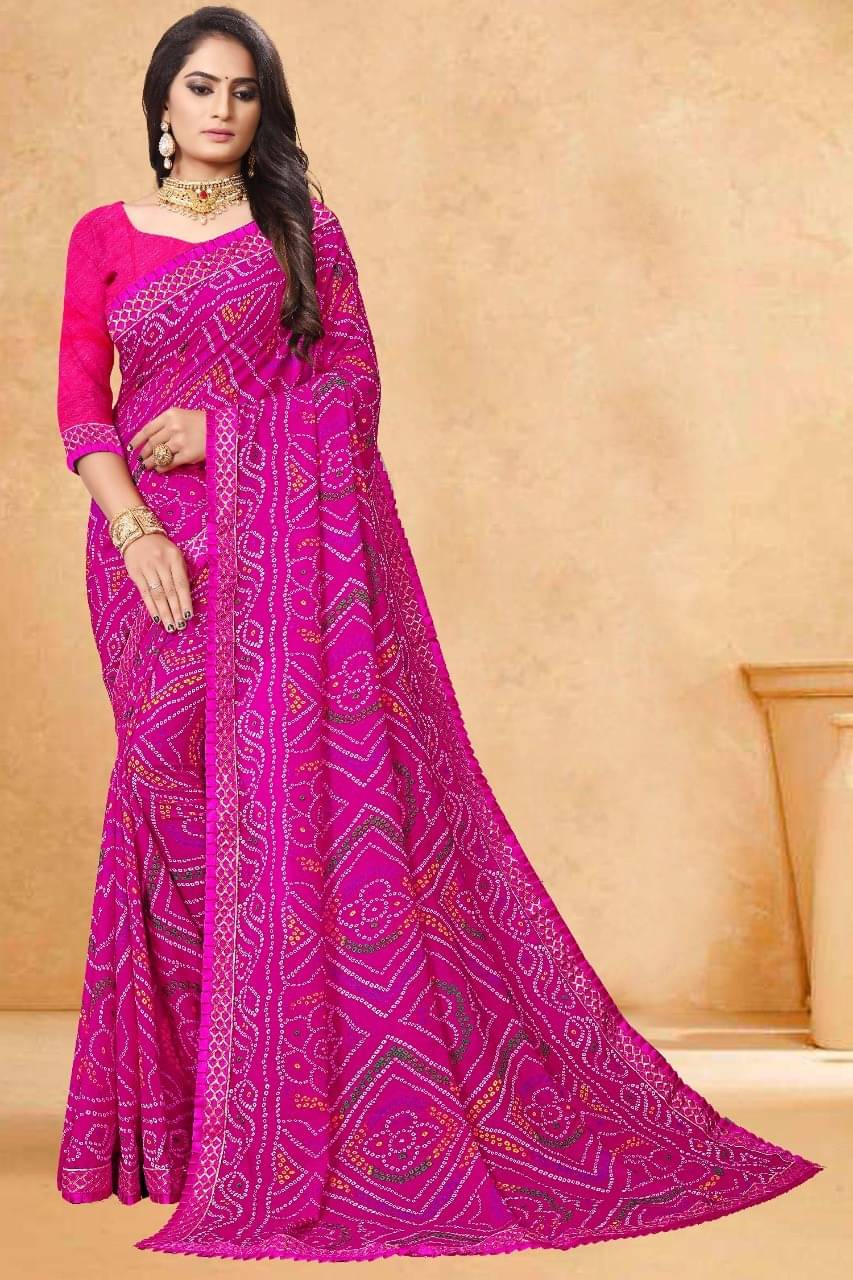 Kanooda Prints Georgette Printed Saree With Unstitched Blouse Piece ( Blue ) Kanooda Prints Georgette Printed Saree With Unstitched Blouse Piece ( Blue )