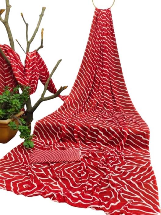     			Kanooda Prints Georgette Printed Saree With Unstitched Blouse Piece ( Multicolor )
