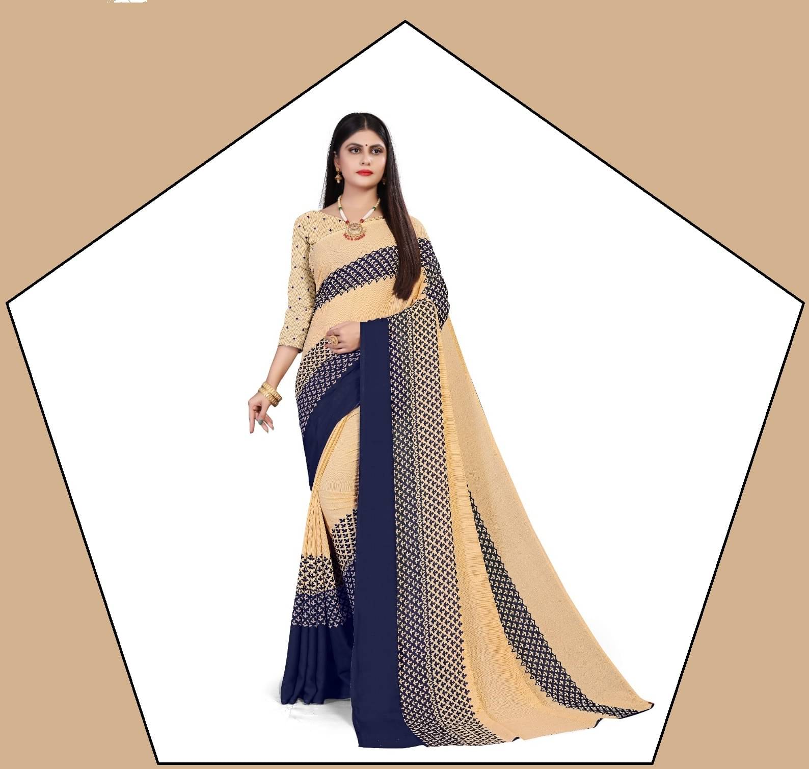 Kanooda Prints Georgette Printed Saree With Unstitched Blouse Piece ( Multicolor ) Kanooda Prints Georgette Printed Saree With Unstitched Blouse Piece ( Multicolor )