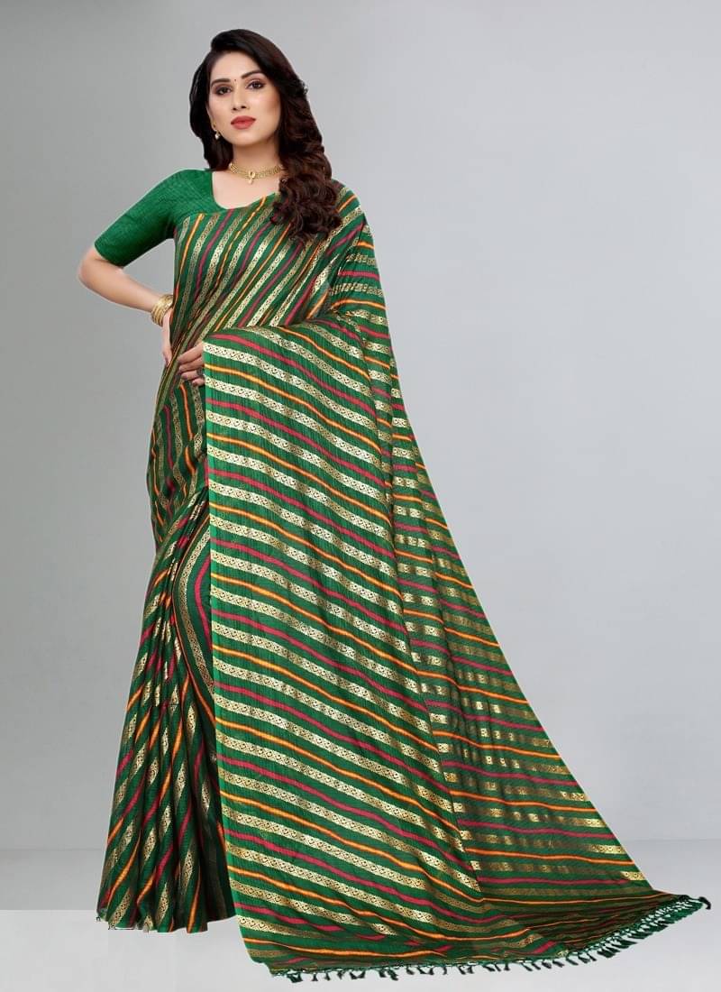 Kanooda Prints Net Printed Saree With Unstitched Blouse Piece ( Green )     			Kanooda Prints Net Printed Saree With Unstitched Blouse Piece ( Green )