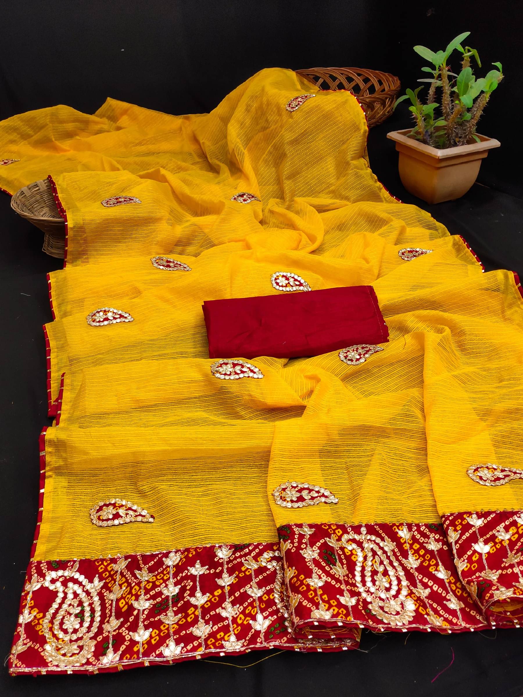Kanooda Prints Net Woven Saree With Unstitched Blouse Piece ( Multicolor ) Kanooda Prints Net Woven Saree With Unstitched Blouse Piece ( Multicolor )