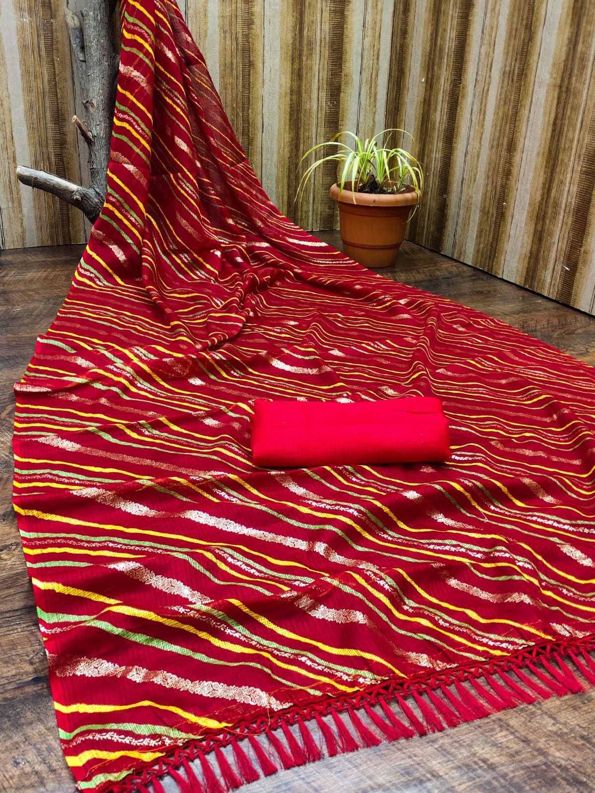 Kanooda Prints Net Woven Saree With Unstitched Blouse Piece ( Multicolor ) Kanooda Prints Net Woven Saree With Unstitched Blouse Piece ( Multicolor )