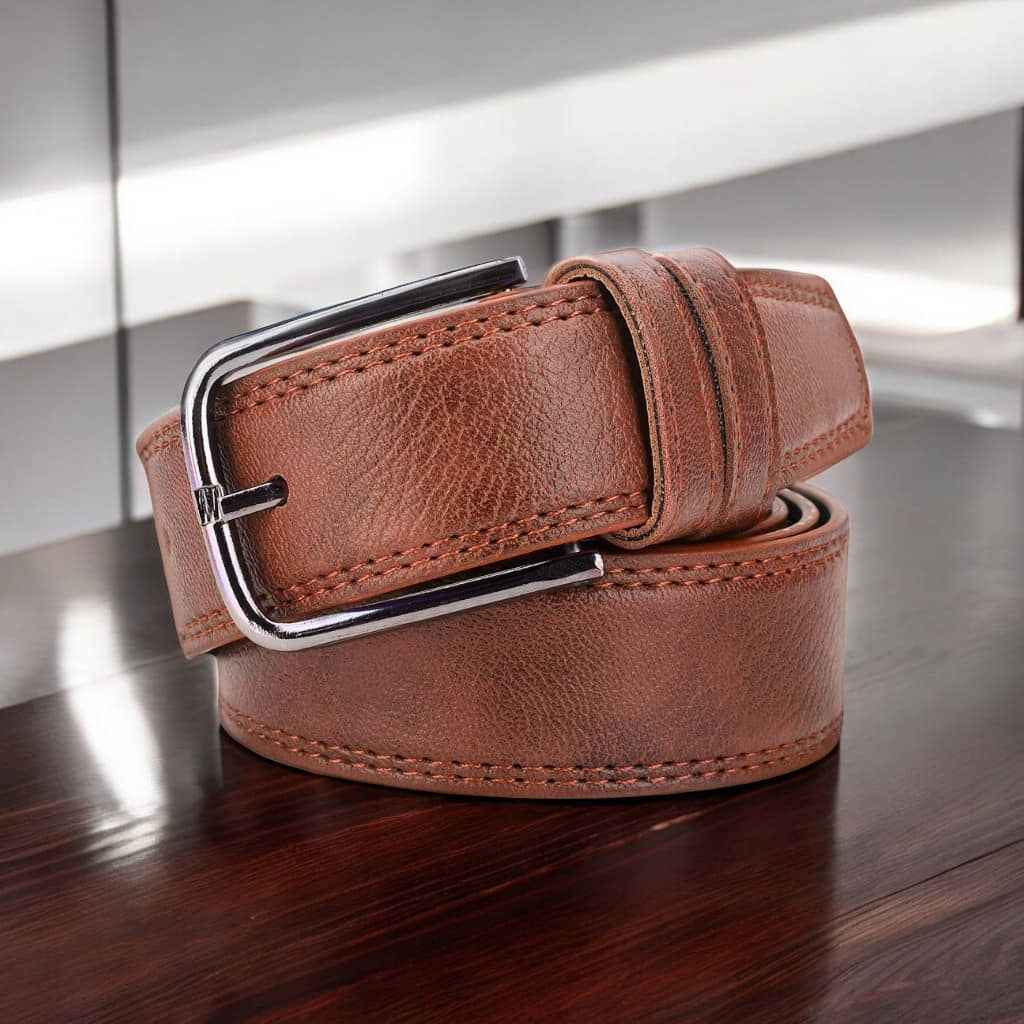 Kastner - Tan PU Men's Casual Belt ( Pack of 1 )