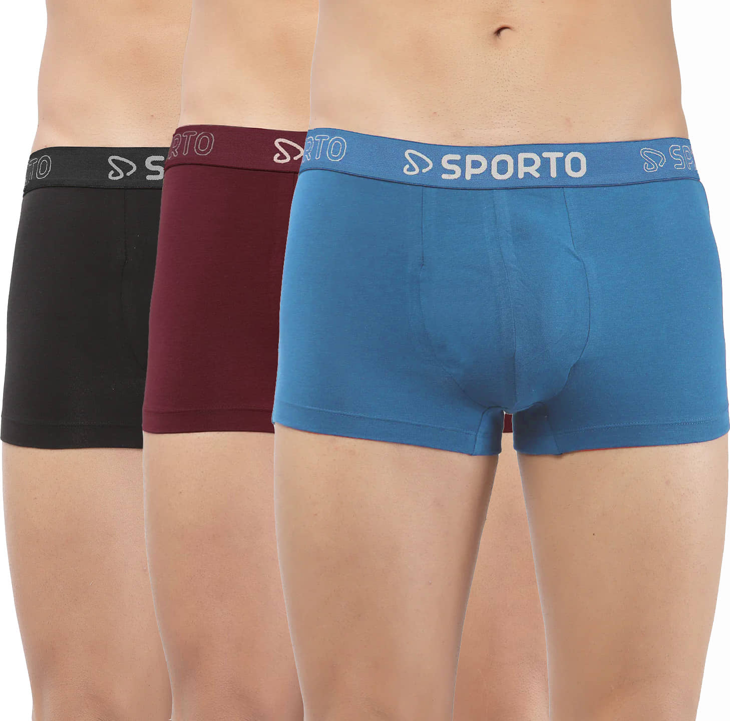 Macho Sporto Pack of 3 Cotton Trunks For Men's ( Multicolor )