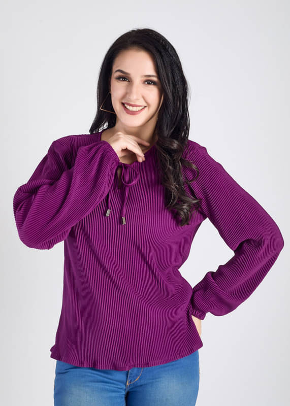     			Mantra Fashion Women's Wine Solid Full Sleeve Top ( Pack of 1 )