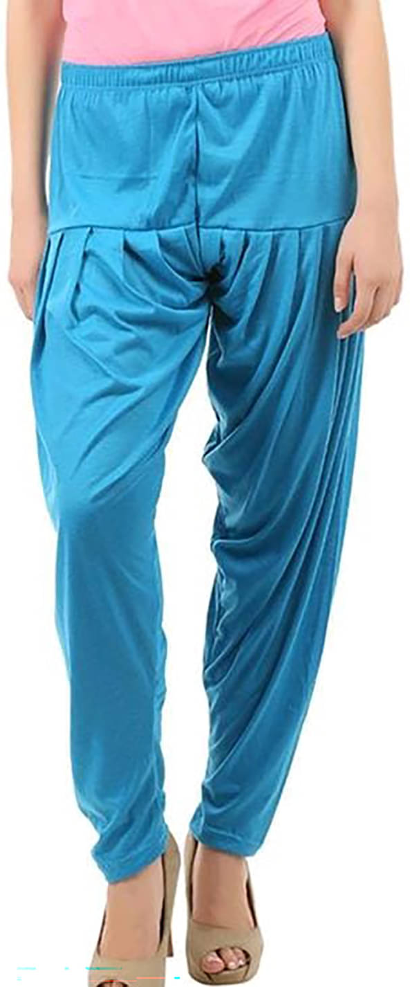     			OuterWear Pack of 1 Viscose Women's Patiala ( Light Blue )