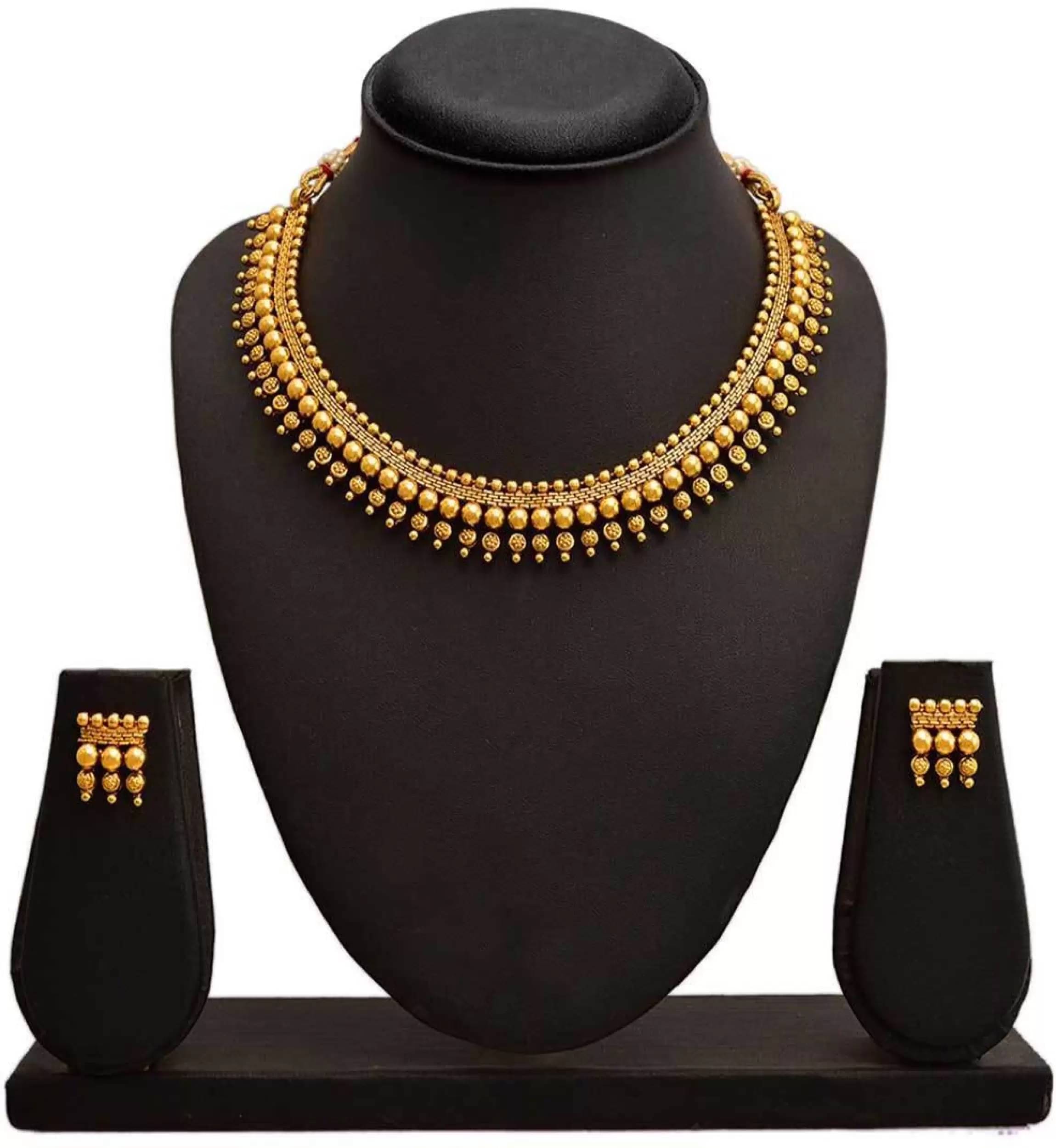     			ROFARWORD Gold Brass Necklace Set ( Pack of 1 )