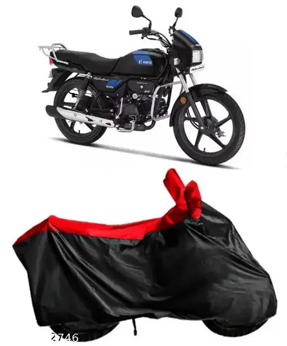 RONISH Bike Body Cover for Hero Splendor Plus ( Pack of 1 ) , Red