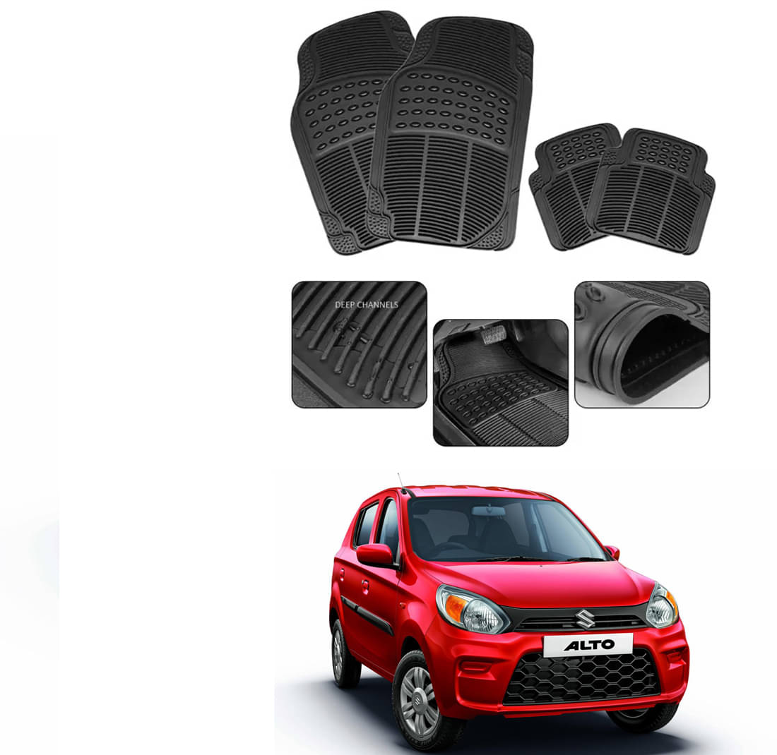     			RONISH Car Rubber Mat (Set Of 4) Foot Mat For Maruti Suzuki Alto