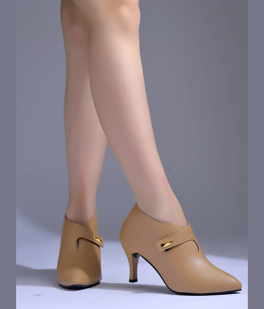 Shoetopia Tan Women's Pumps Heels - Heels | Buy online on ZillyBuy