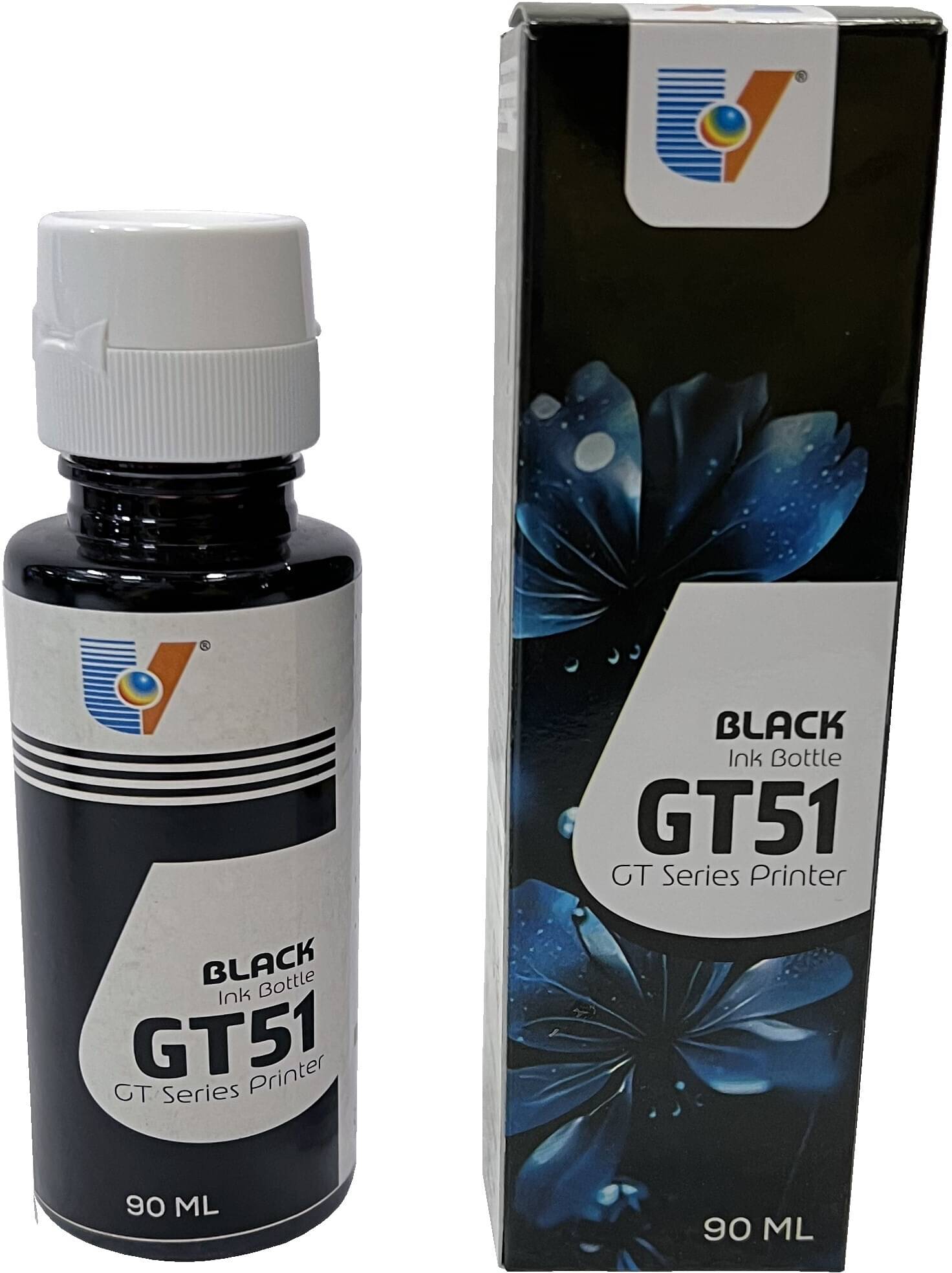     			UV INFOTECH GT51 Black Ink 90ml Pack of 1 Compatible for 115 315 319 415 419 515 530 GT5810 GT5811 GT5820 GT5820