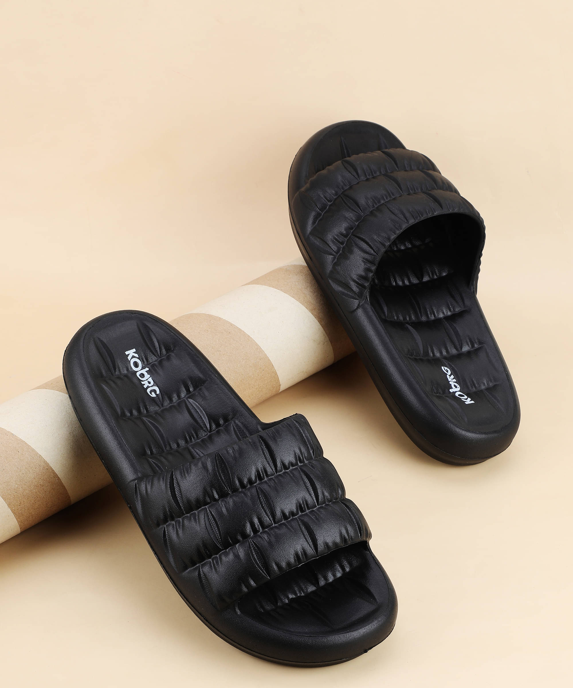     			koburg Black Women's Slide Flip Flop