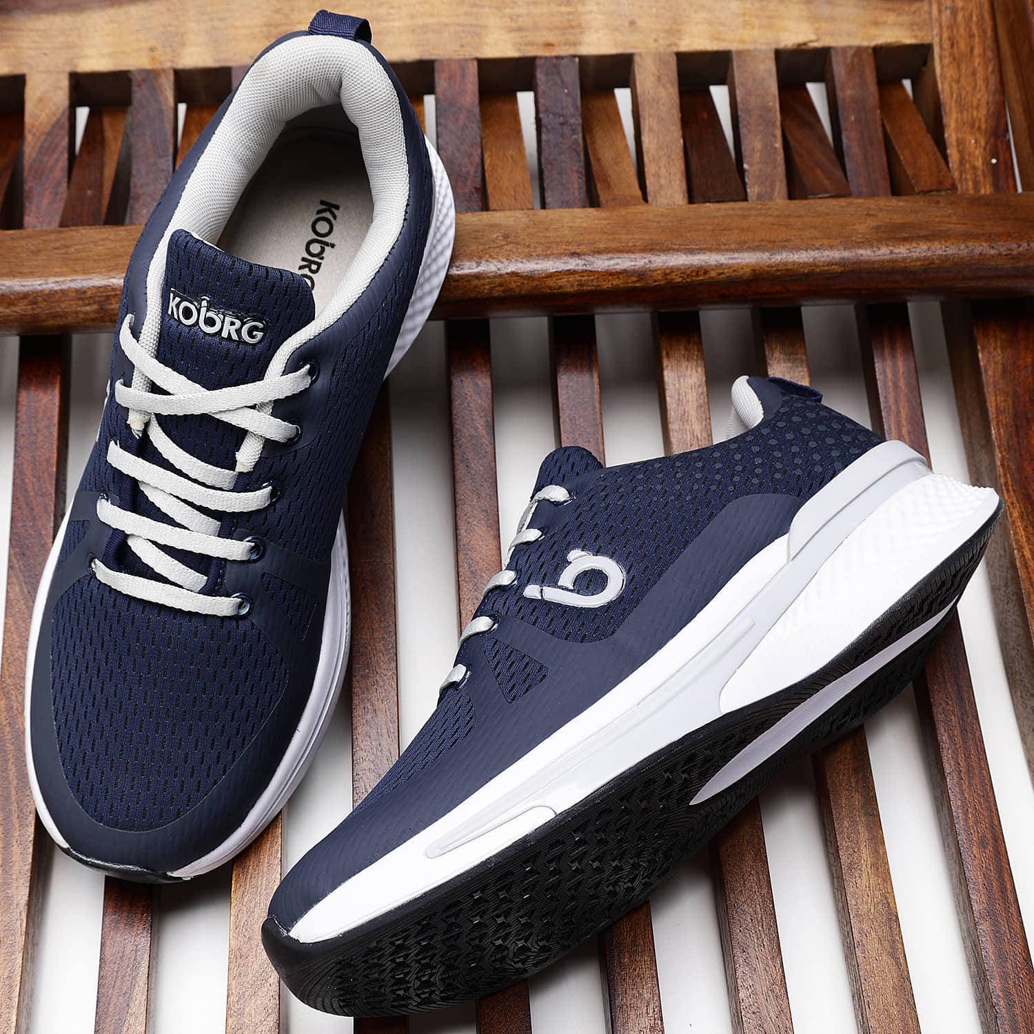 koburg Navy Blue Men's Sports Running Shoes - Sports Shoes | Buy online on ZillyBuy