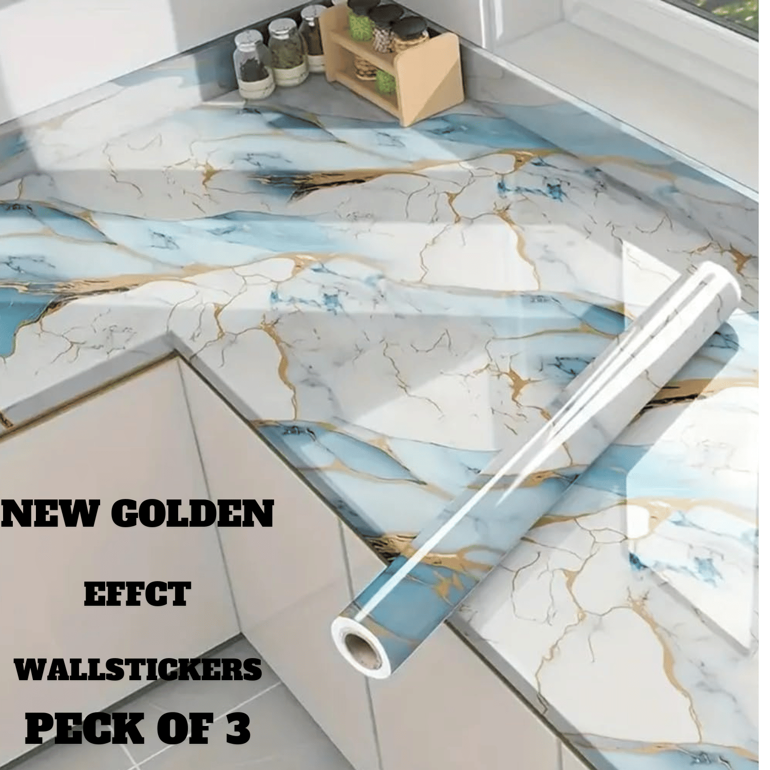 swipe n see Abstract Wallpaper ( 60 x 200 ) cm ( Pack of 3 )