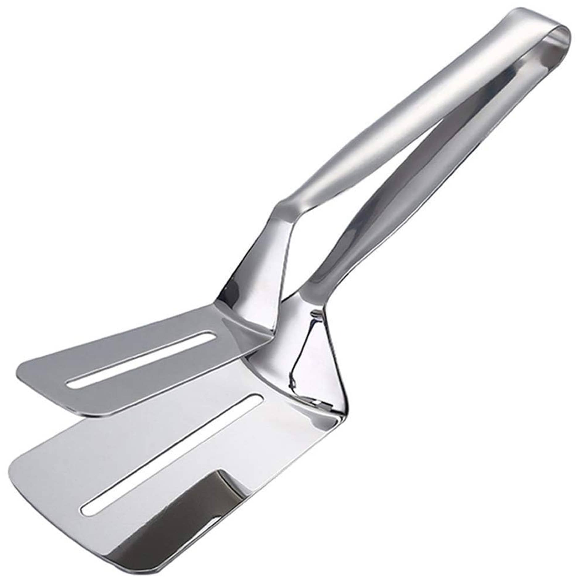 ATIPRIYA Silver Stainless Steel Cooking Tool Frying Turner Double Sided Spatula ( Set of 1 )