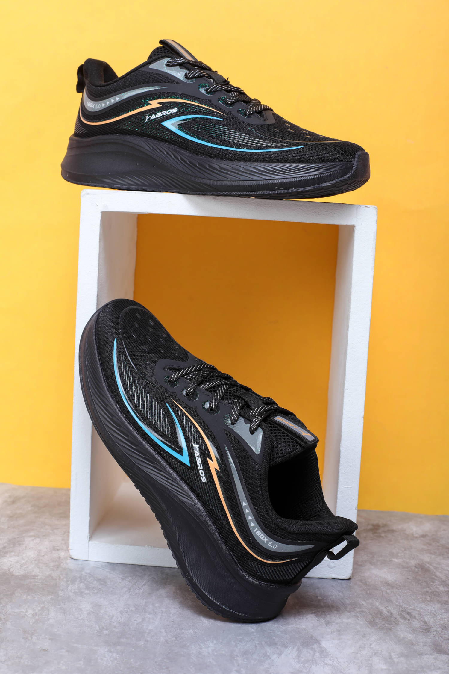 Abros DEVIL Black Men's Sports Running Shoes Abros DEVIL Black Men's Sports Running Shoes
