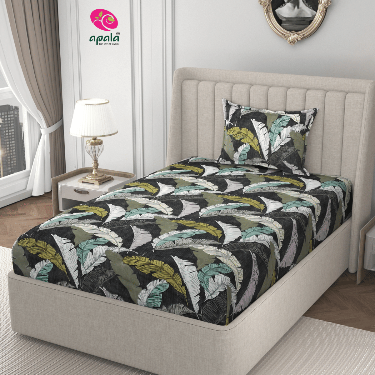 Apala Microfiber 1 Single Bedsheet with 1 Pillow Cover ( Gray ) Apala Microfiber 1 Single Bedsheet with 1 Pillow Cover ( Gray )