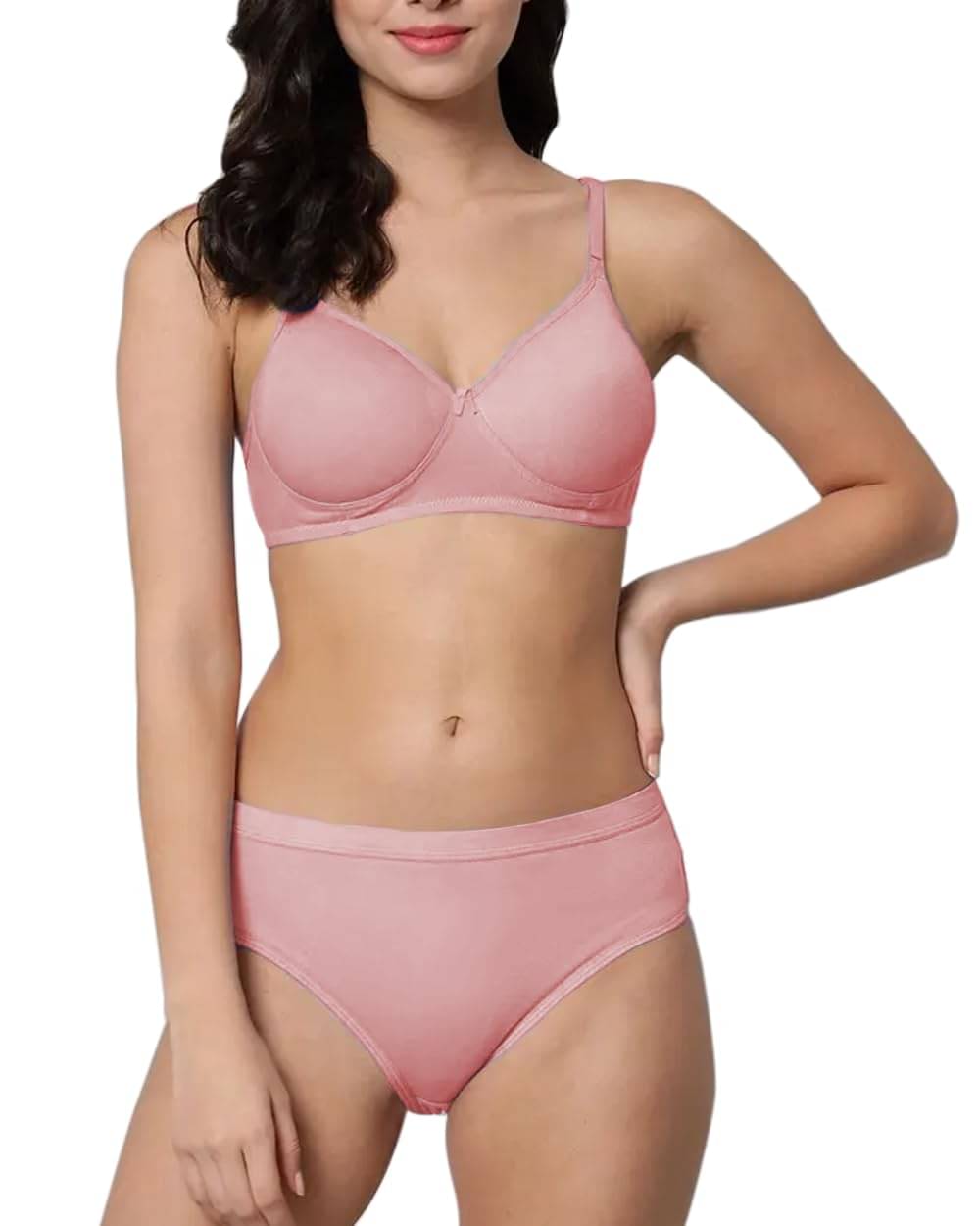 Arc de Shapes Pack of 1 Cotton Bra & Panty Set For Women ( Pink ) Arc de Shapes Pack of 1 Cotton Bra & Panty Set For Women ( Pink )