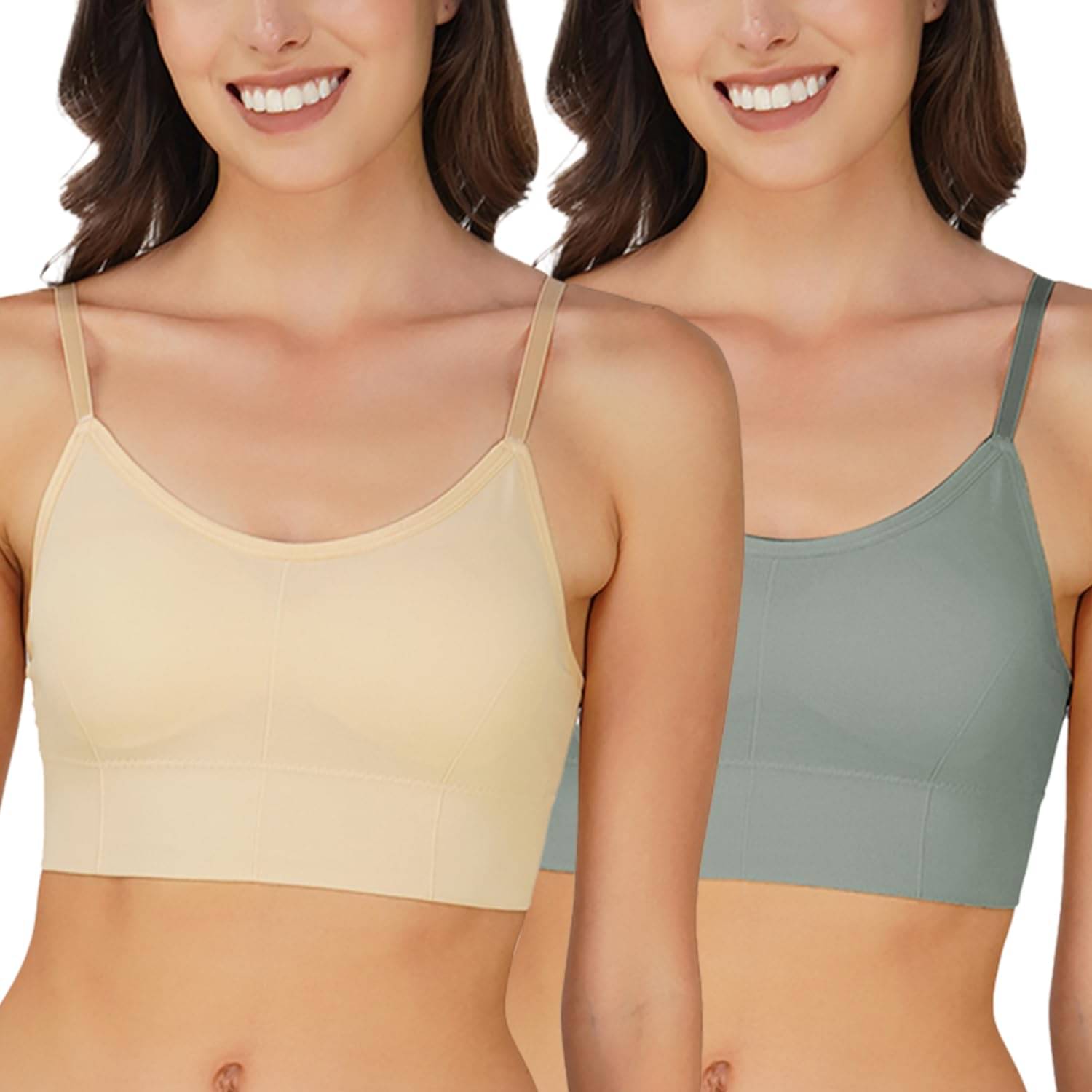 Arc de Shapes Pack of 2 Nylon Lightly Padded Teenage Bra For Women ( Multicolor15 ) Arc de Shapes Pack of 2 Nylon Lightly Padded Teenage Bra For Women ( Multicolor15 )