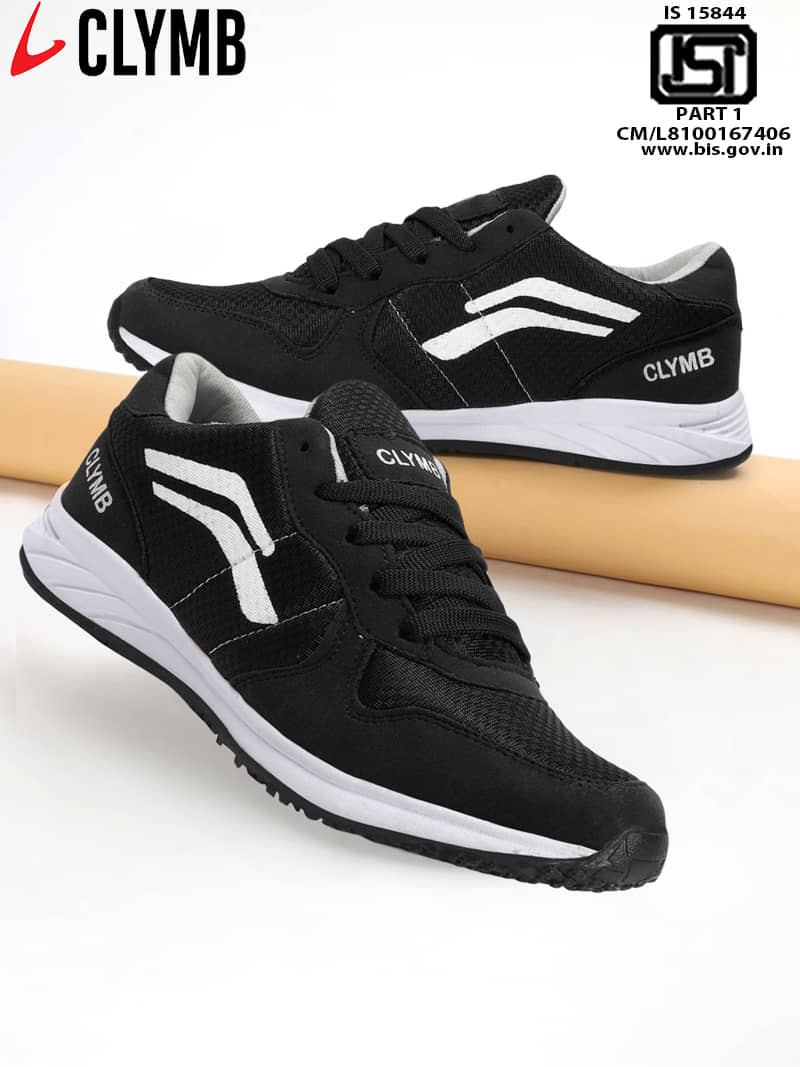 Clymb Black Men's Sports Running Shoes - Sports Shoes | Buy online on ZillyBuy