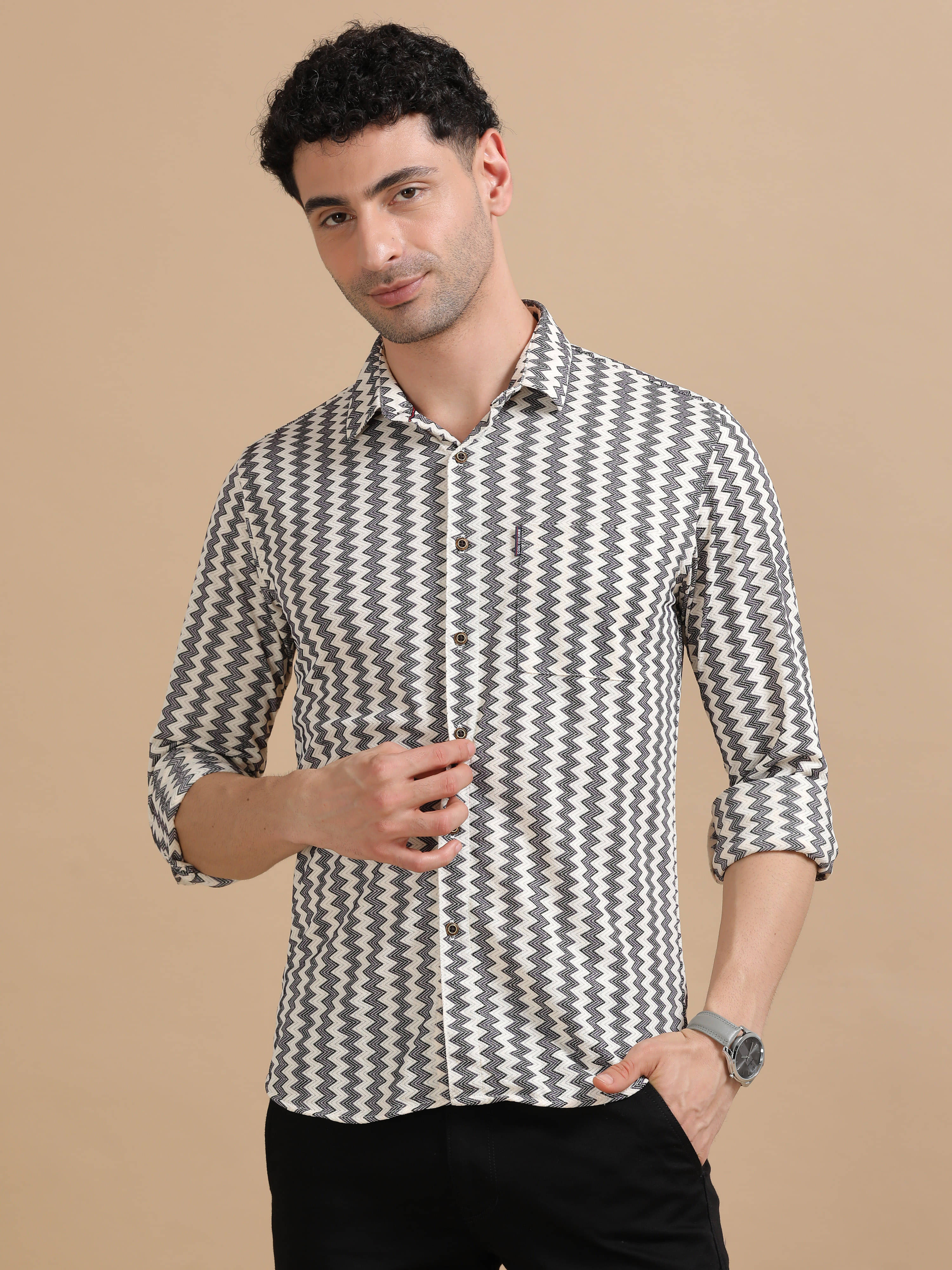    			Cool Colors 100% Cotton Slim Fit Printed Full Sleeves Men's Casual Shirt - Purple ( Pack of 1 )