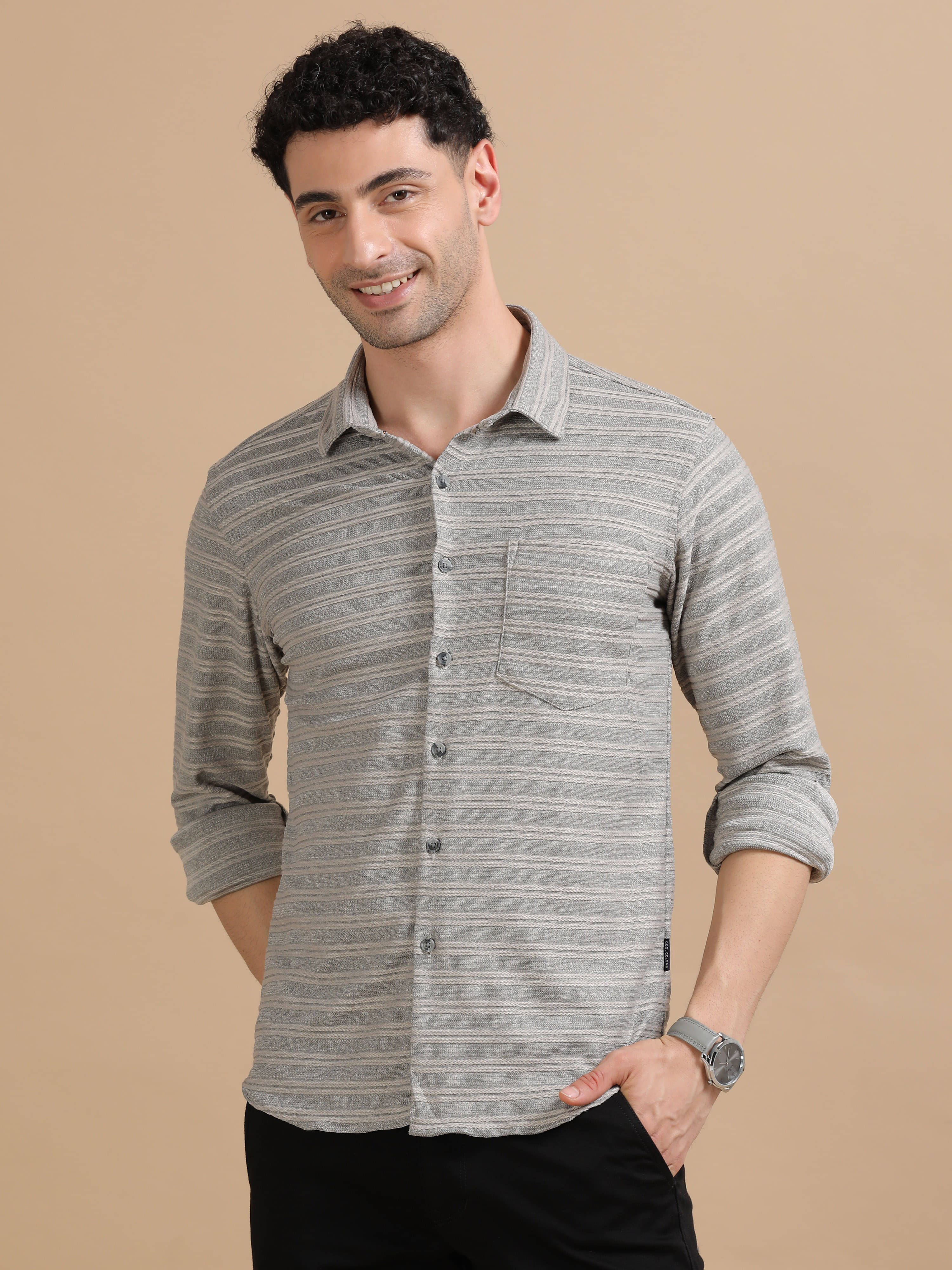 Cool Colors 100% Cotton Slim Fit Printed Full Sleeves Men's Casual Shirt - Grey ( Pack of 1 ) Cool Colors 100% Cotton Slim Fit Printed Full Sleeves Men's Casual Shirt - Grey ( Pack of 1 )