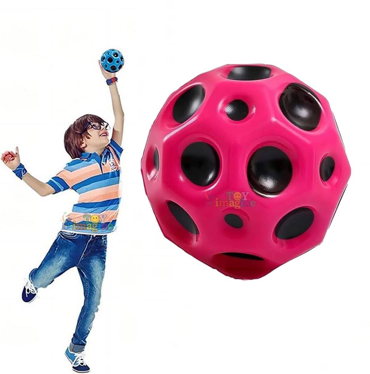     			DENFE   Moon Ball Pack of 1 – High Bounce Rubber Ball for Outdoor Fun, 7 cm Diameter, Durable Multicolor Design for Kids & Adults, Perfect for Baseball, Catch, and Recreation