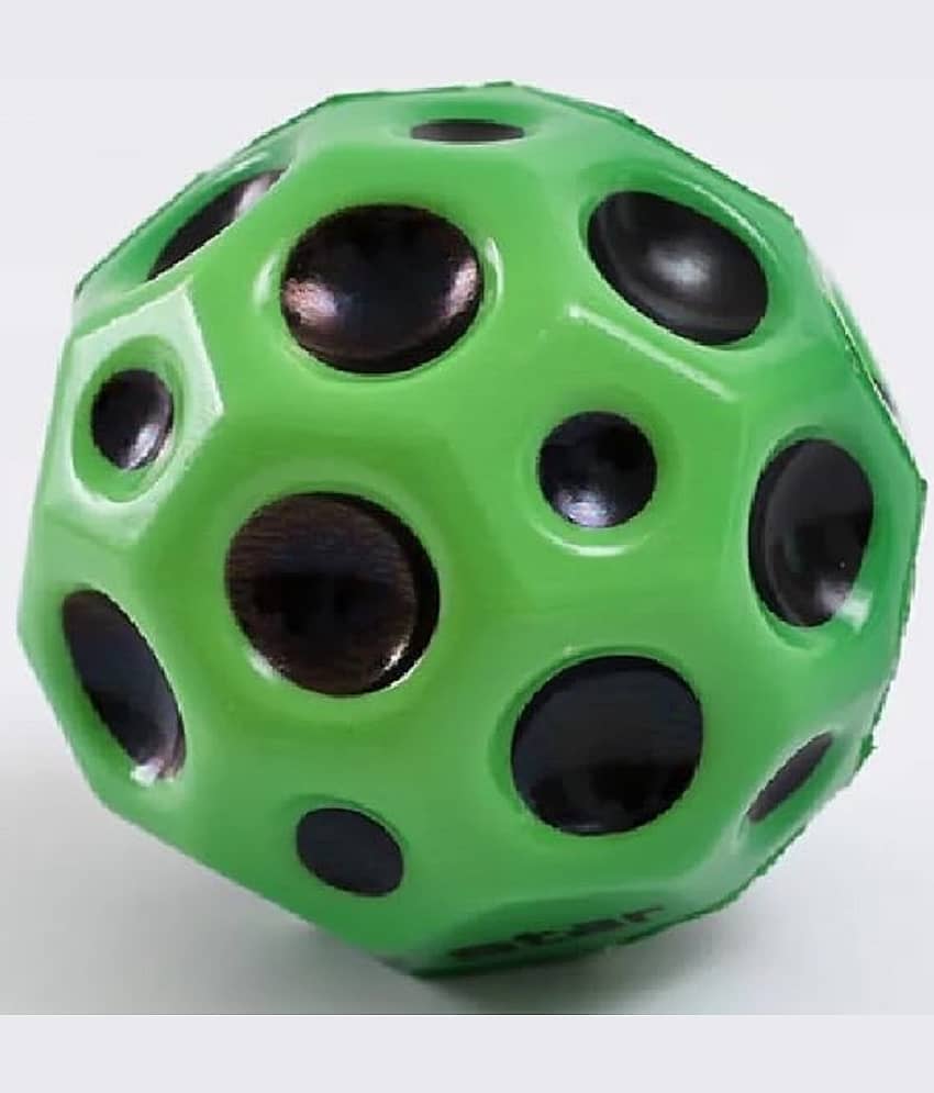 DENFE Moon Ball Pack of 1 – High Bounce Rubber Ball for Outdoor Fun, 7 cm Diameter, Durable Multicolor Design for Kids & Adults, Perfect for Baseball, Catch, and Recreation - Toys and Games | Buy online on ZillyBuy