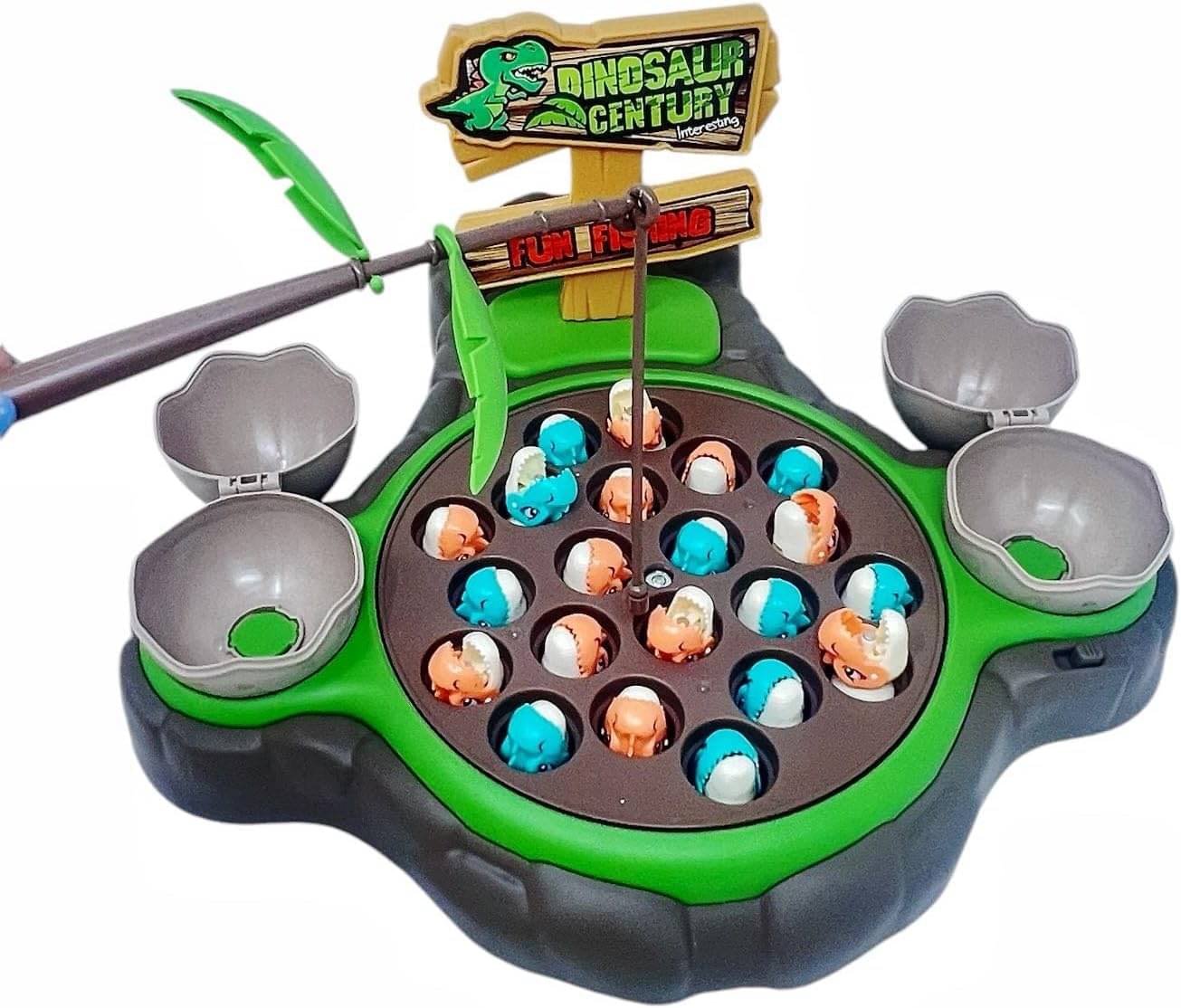 Dinosaur Fishing Game Toy Pole and Rod Fish Board Rotating with Music Fine Motor Skill Training Birthday Gift for Children Kids Toddlers Boys Girls 3+ Dinosaur Fishing Game Toy Pole and Rod Fish Board Rotating with Music Fine Motor Skill Training Birthday Gift for Children Kids Toddlers Boys Girls 3+