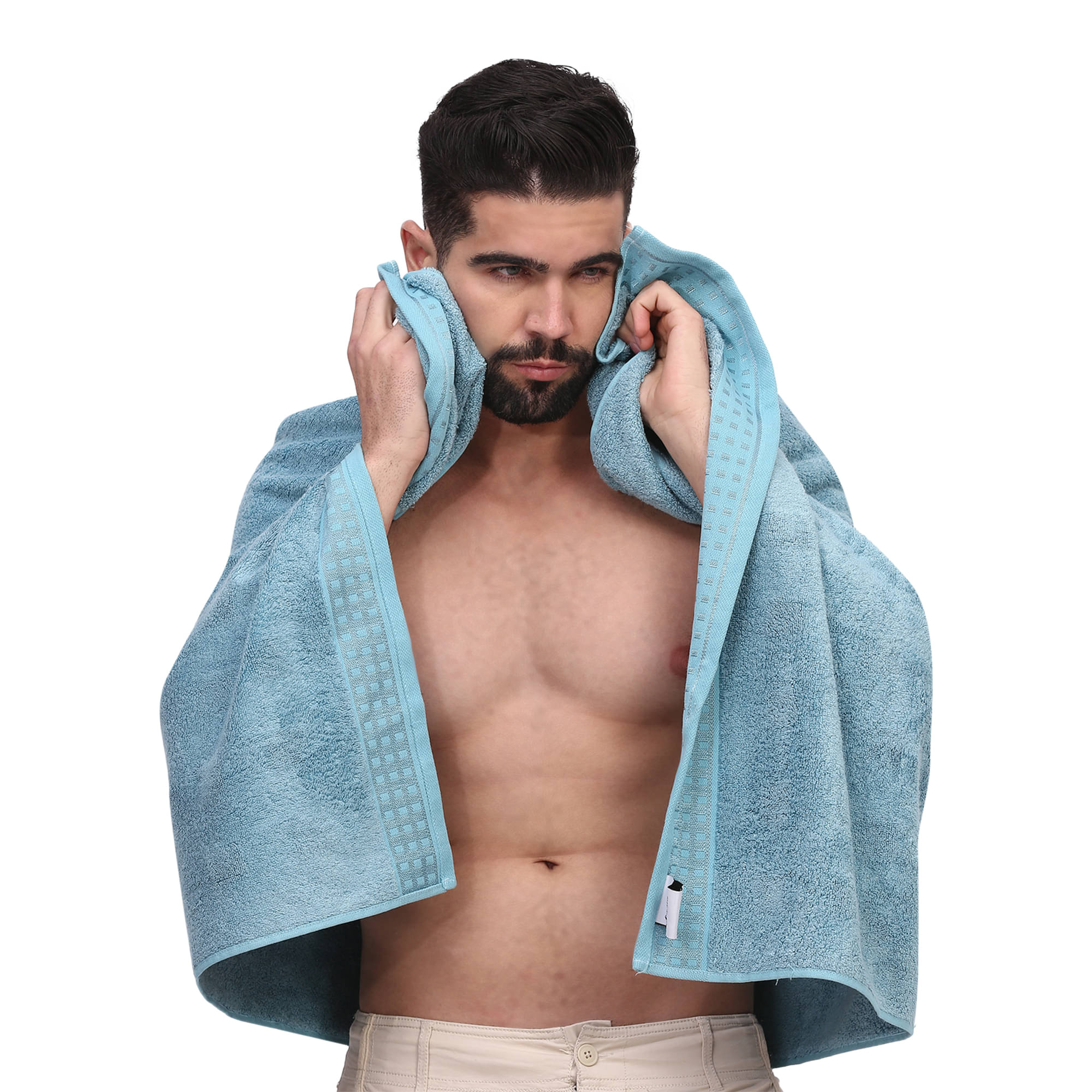     			Dollar Pack of 1 Linen Above 600 -GSM Bath Towel ( Blue )