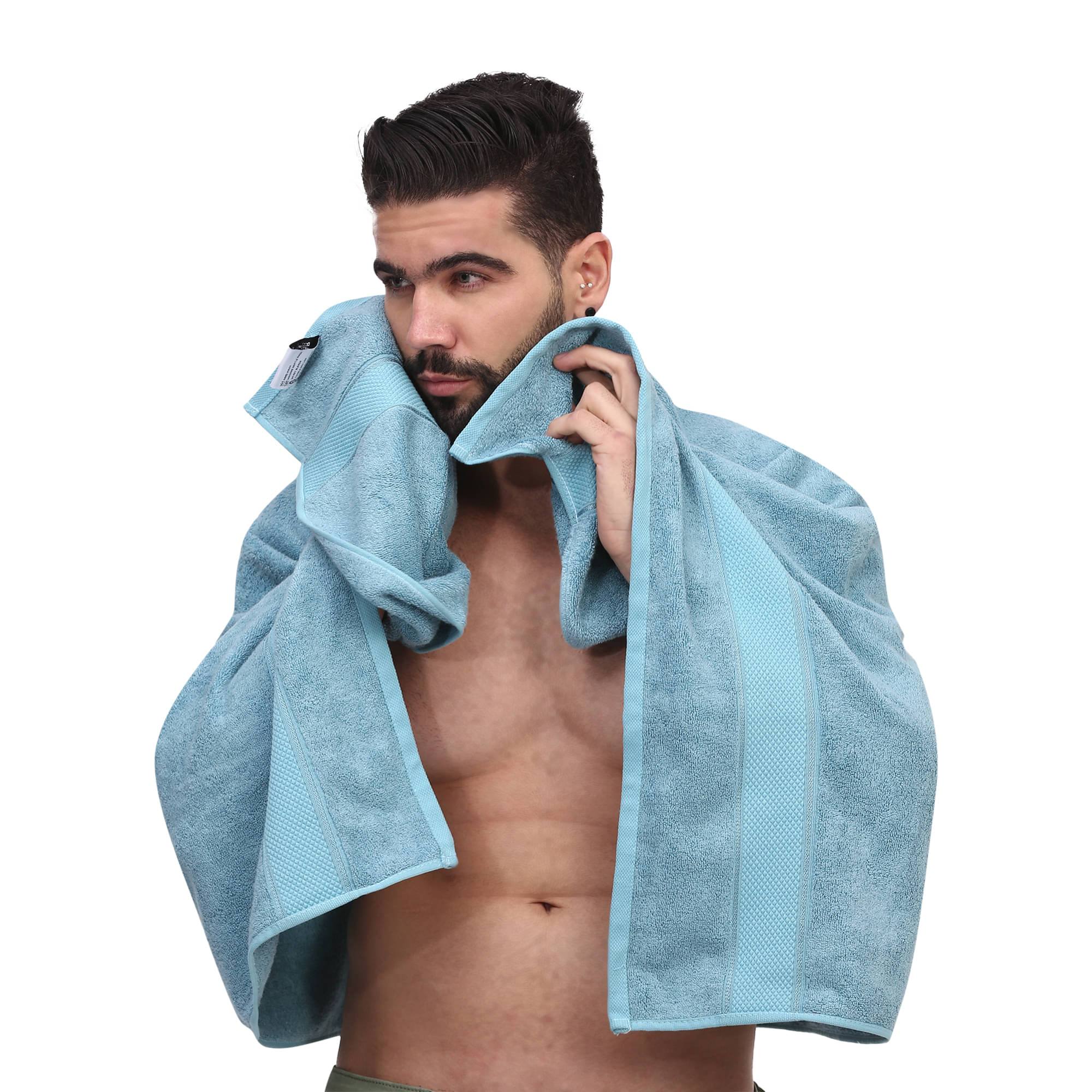     			Dollar Pack of 1 Linen Above 600 -GSM Bath Towel ( Blue )