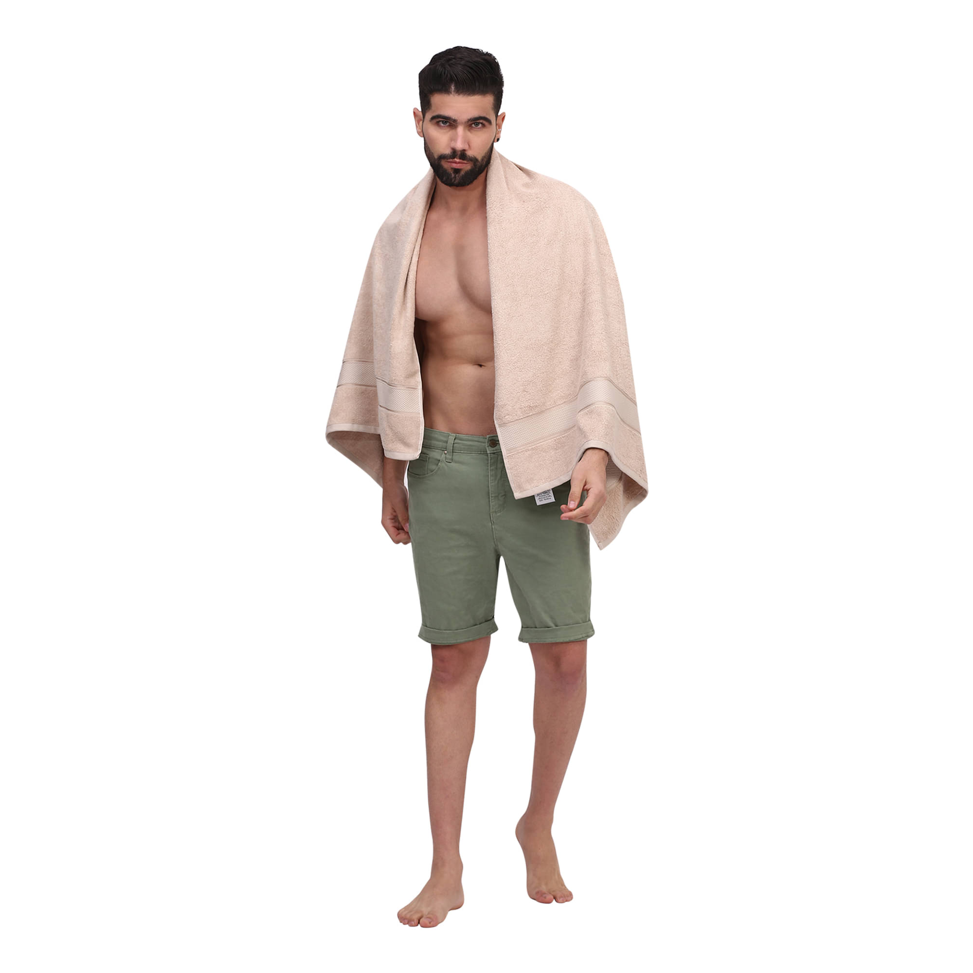     			Dollar Pack of 1 Linen Above 600 -GSM Bath Towel ( Cream )