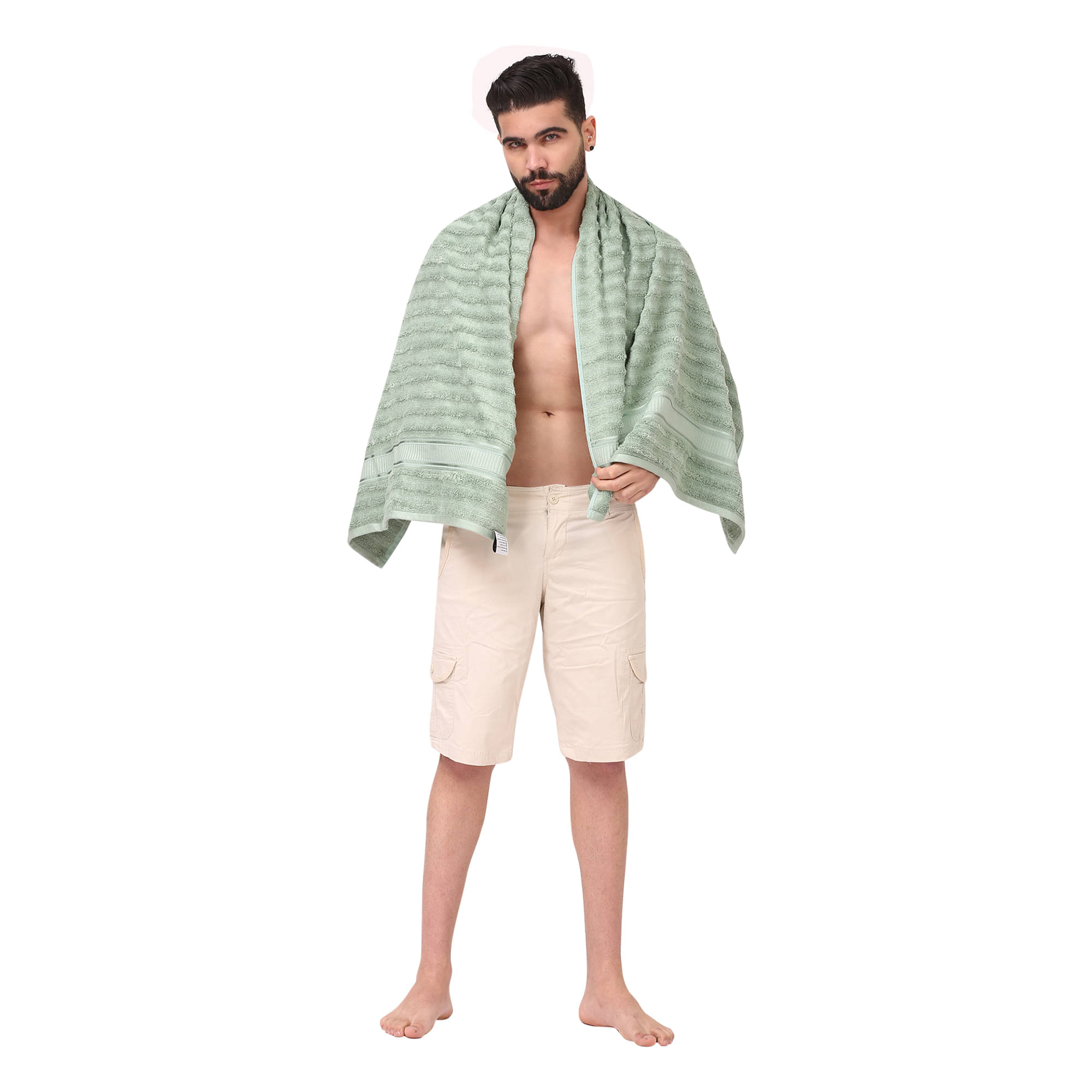    			Dollar Pack of 1 Linen Above 600 -GSM Bath Towel ( Sea Green )