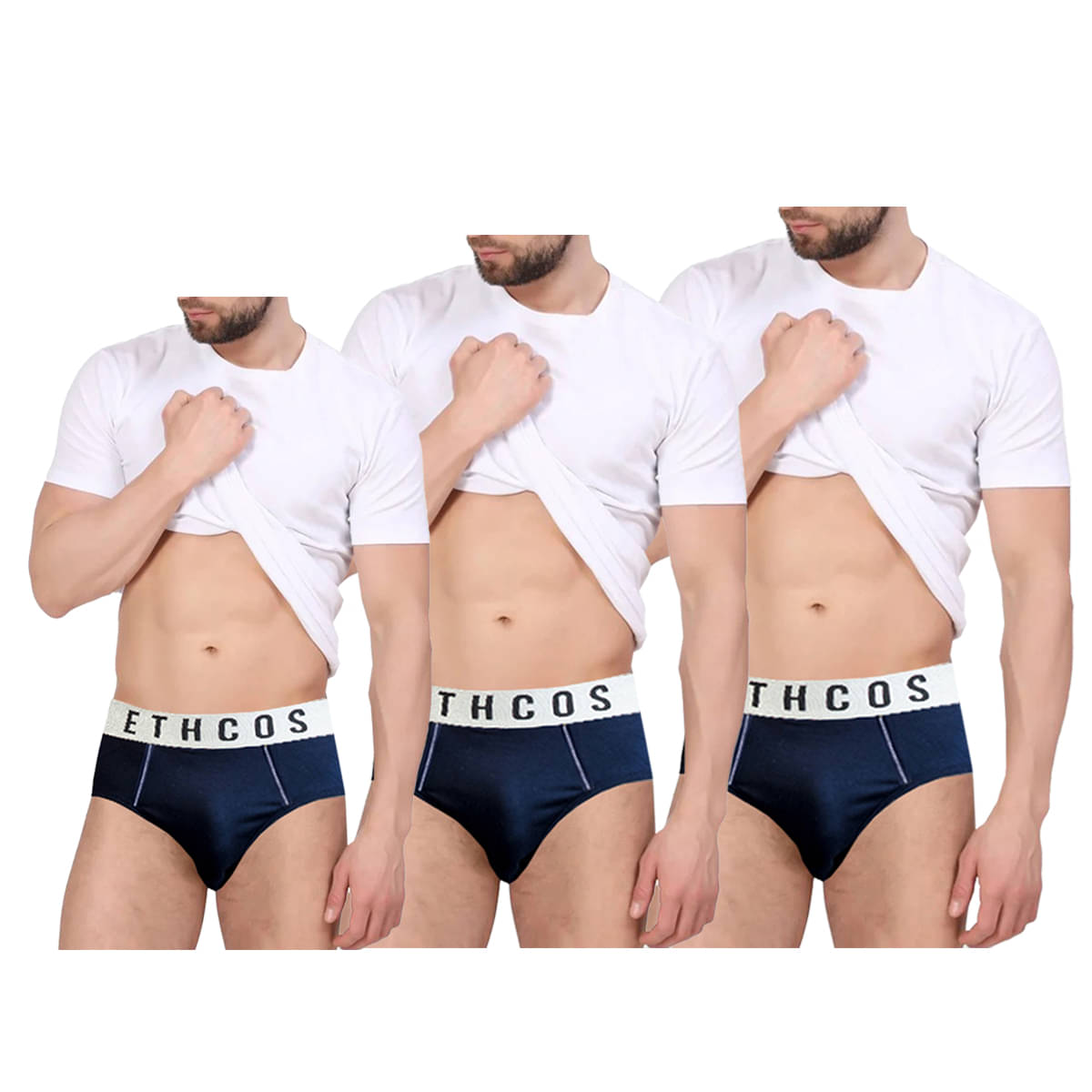 ETHCOS Pack of 3 Modal Briefs For Men's ( Navy Blue ) ETHCOS Pack of 3 Modal Briefs For Men's ( Navy Blue )