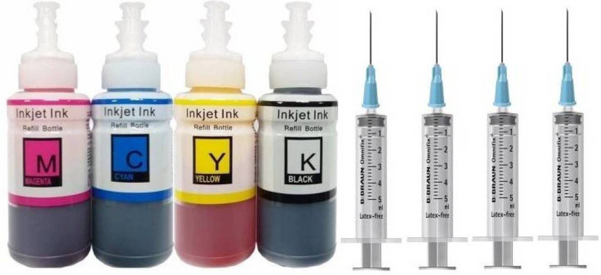     			KALAR Ink Refill Kit Multicolor Pack of 4 Cartridge for H_P 803 802 805 818 901 682 680 678 46 & CAN0N 830, 831, 740