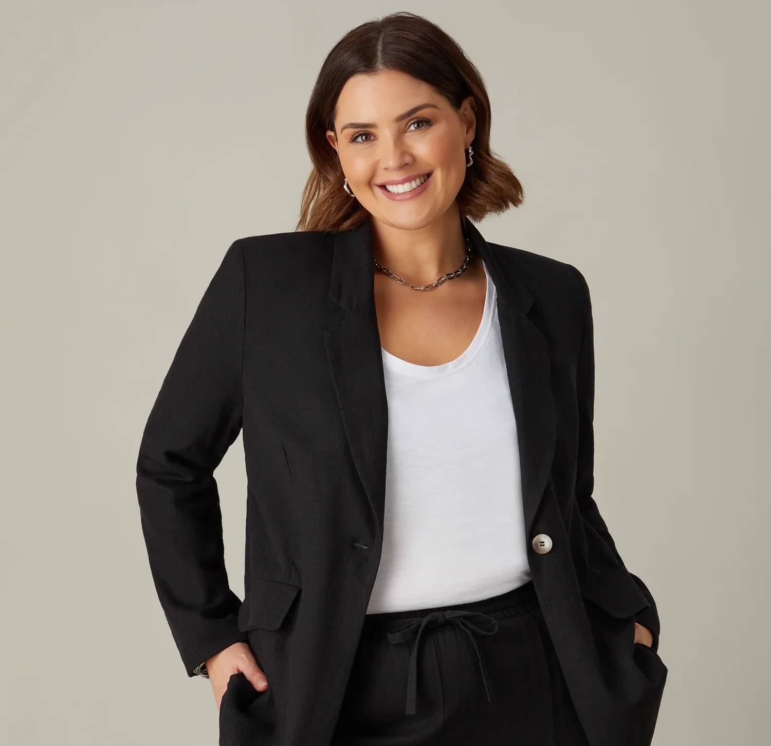     			MAYKR - Cotton Blend Black Blazers Pack of 1