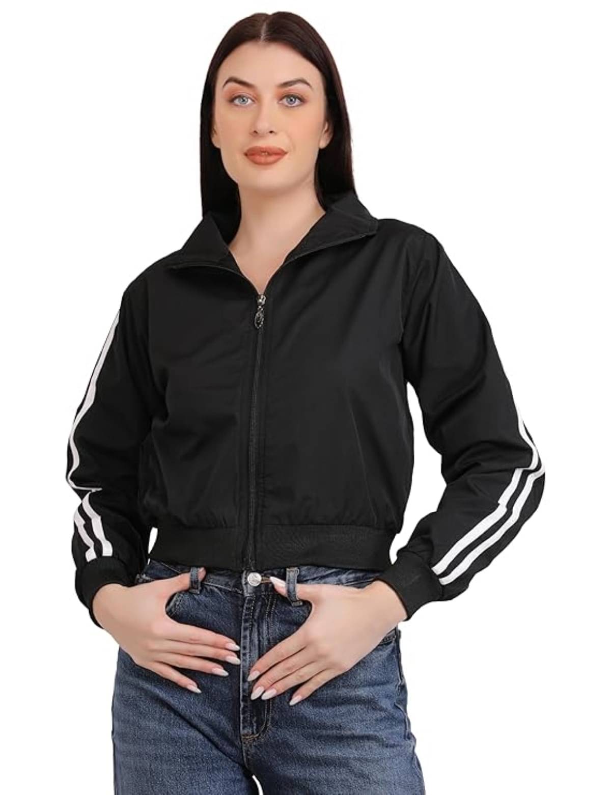 MAYKR - Polyester Black Jackets Pack of 1 MAYKR - Polyester Black Jackets Pack of 1