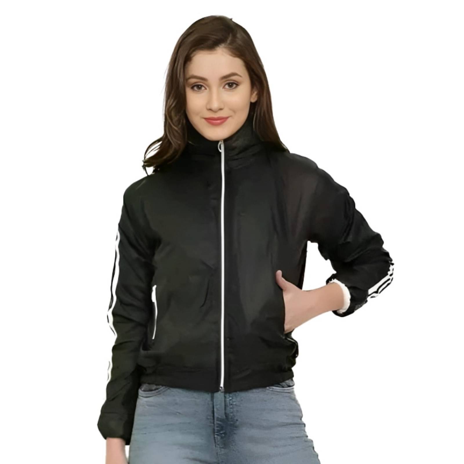     			MAYKR - Polyester Black Jackets Pack of 1