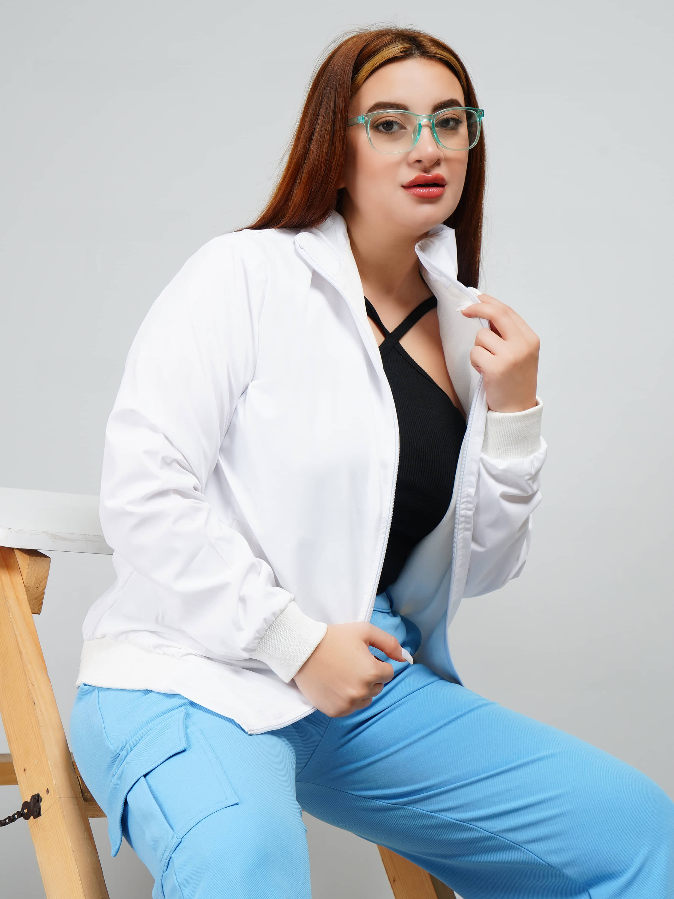 MAYKR - Polyester White Jackets Pack of 1 MAYKR - Polyester White Jackets Pack of 1