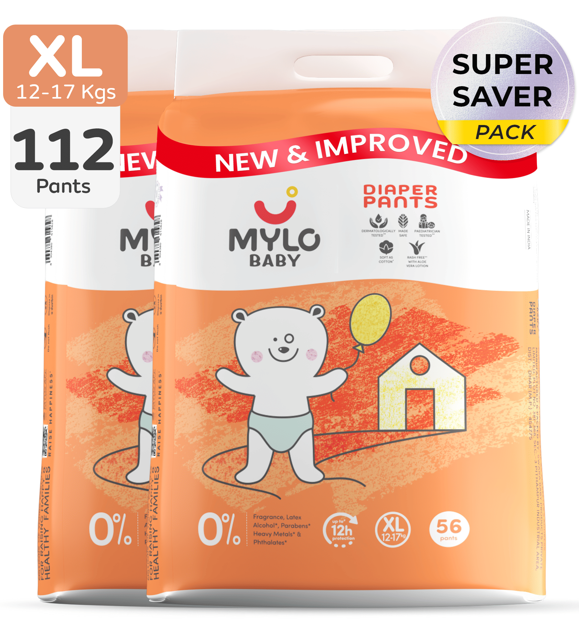     			Mylo XL Diaper Pants ( Pack of 2 )