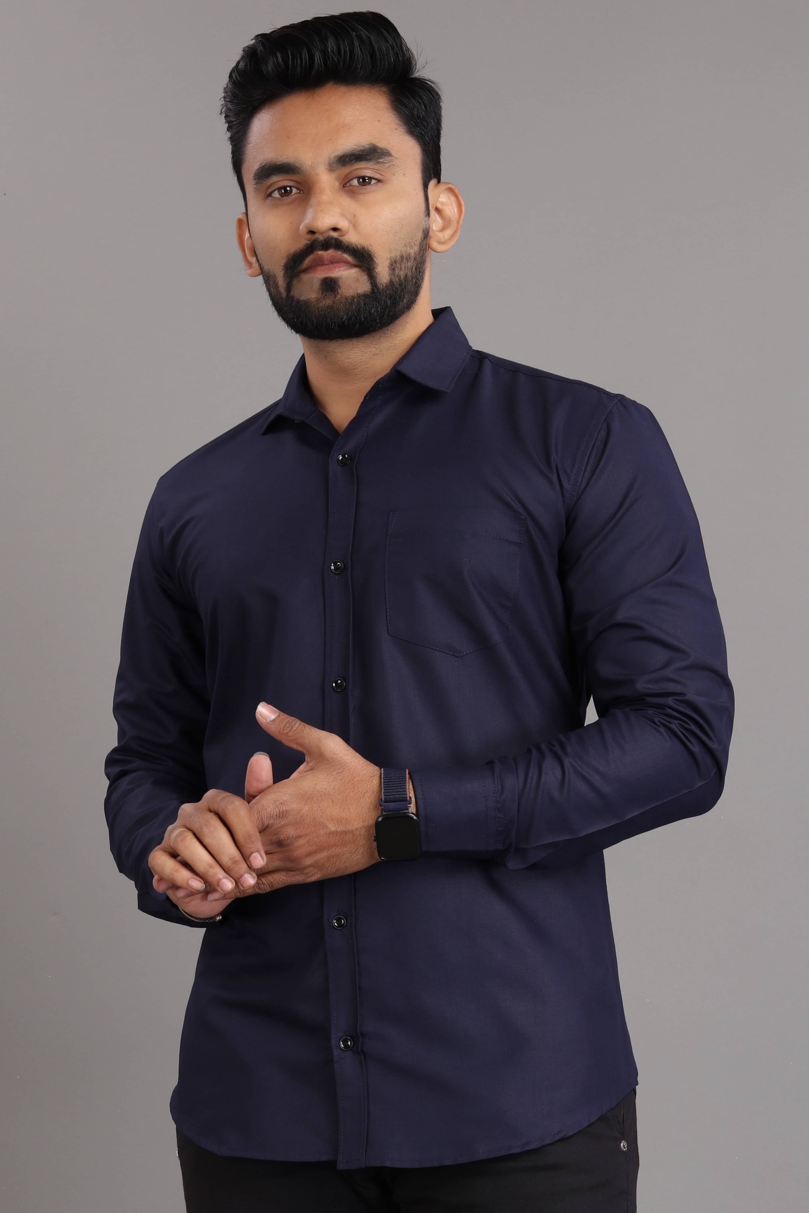 Nofilter Cotton Blend Regular Fit Full Sleeves Men's Formal Shirt - Blue ( Pack of 1 ) Nofilter Cotton Blend Regular Fit Full Sleeves Men's Formal Shirt - Blue ( Pack of 1 )
