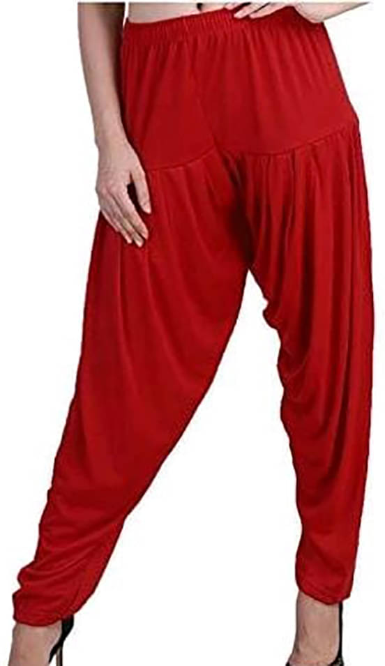     			OuterWear Pack of 1 Viscose Women's Patiala ( Red )