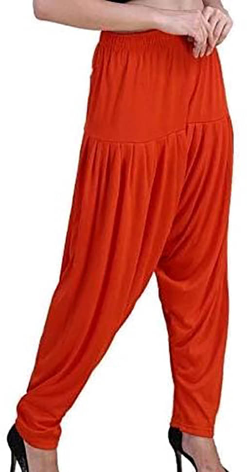     			OuterWear Pack of 1 Viscose Women's Patiala ( Orange )